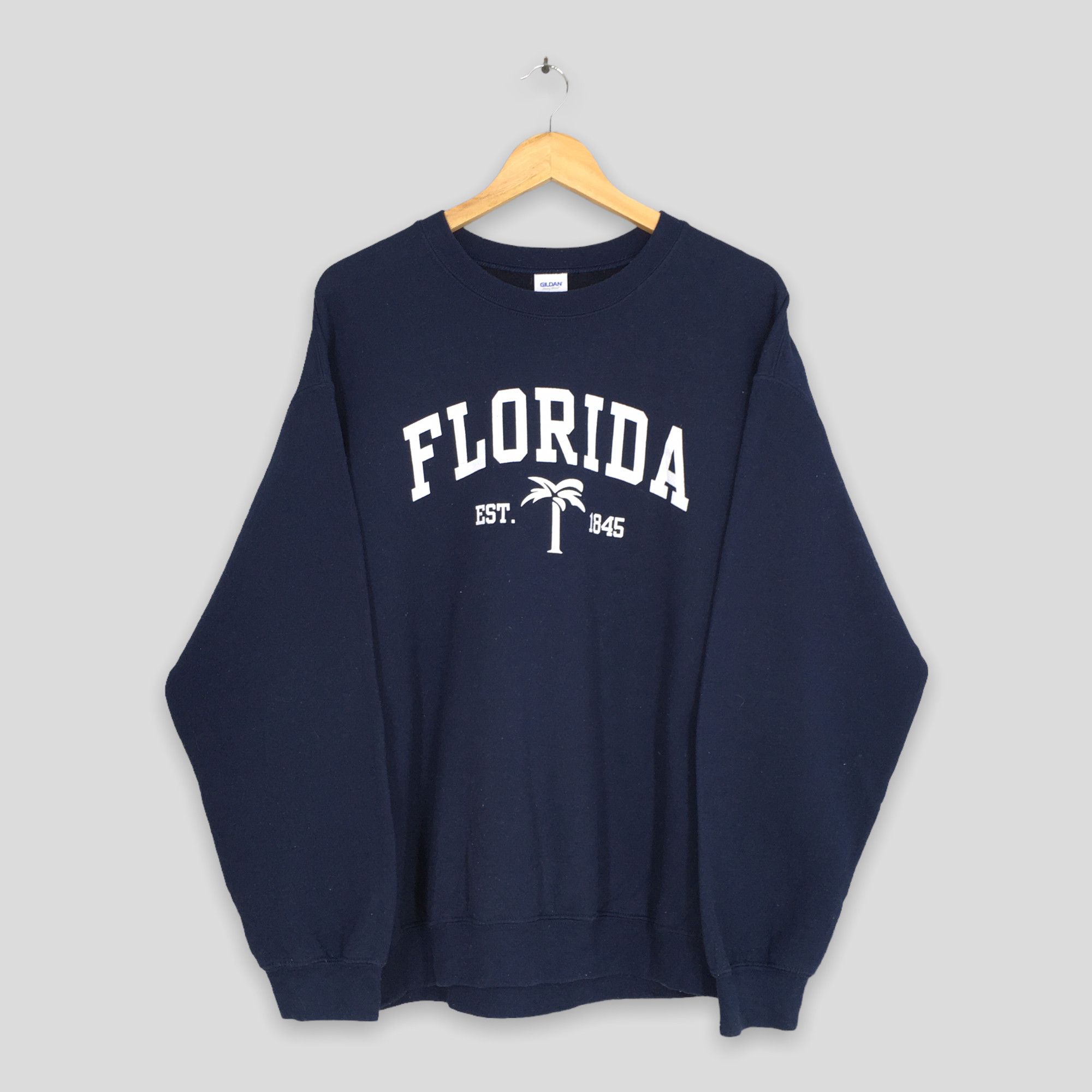 Gildan × Vintage Vintage Florida United States Blue Sweatshirt Large Size US L / EU 52-54 / 3 - 1 Thumbnail