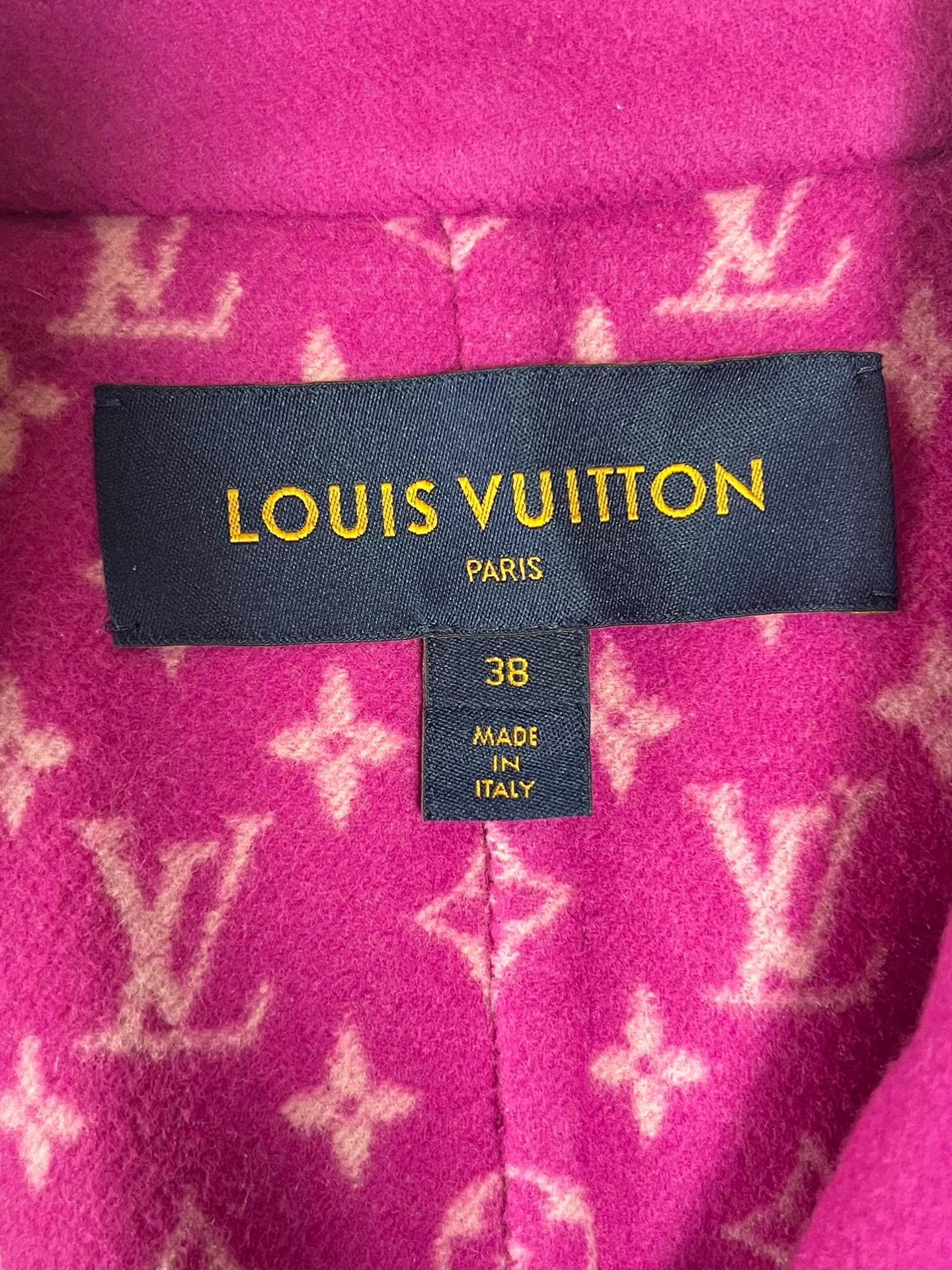 Louis Vuitton LV Women's 38 Purple Monogram Lined Mint Coat Size S / US 4 / IT 40 - 6 Thumbnail