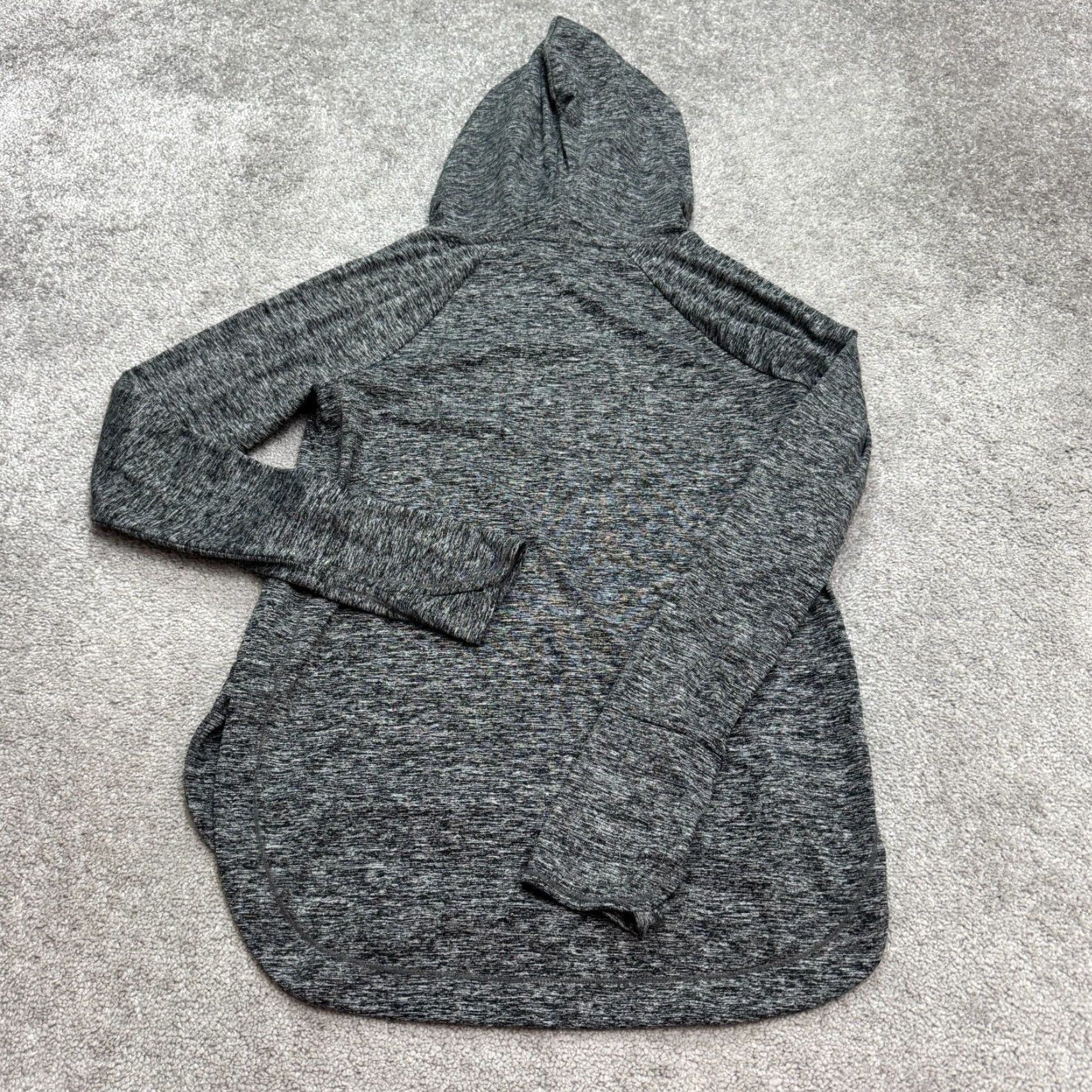 Athleta Athleta Hoodie Pullover Shirt Womens Small Heathered Gray Thumbholes Activewear Casual Sports Athleisure Women Small Gray Size S / US 4 / IT 40 - 2 Thumbnail