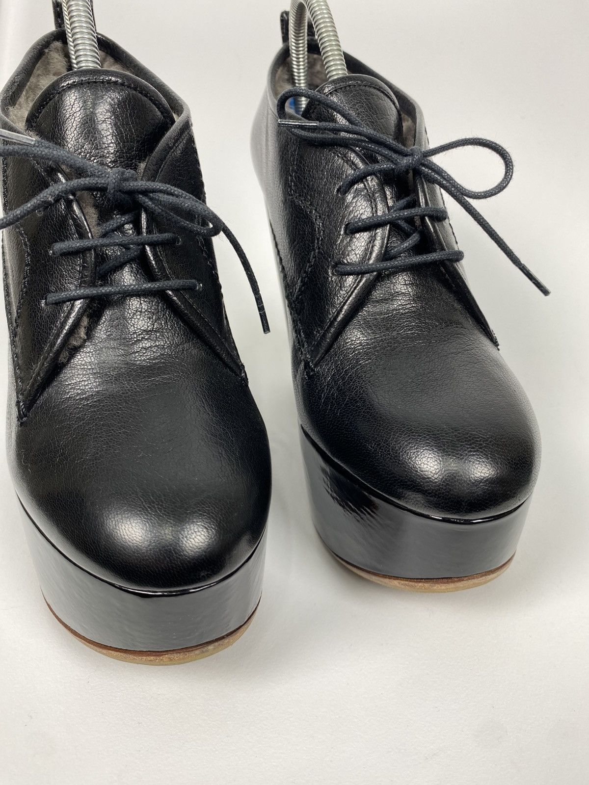 Moreschi Moreschi Leather Heel Boots Platform Fur Trim size 37 Size US 7 / IT 37 - 5 Thumbnail