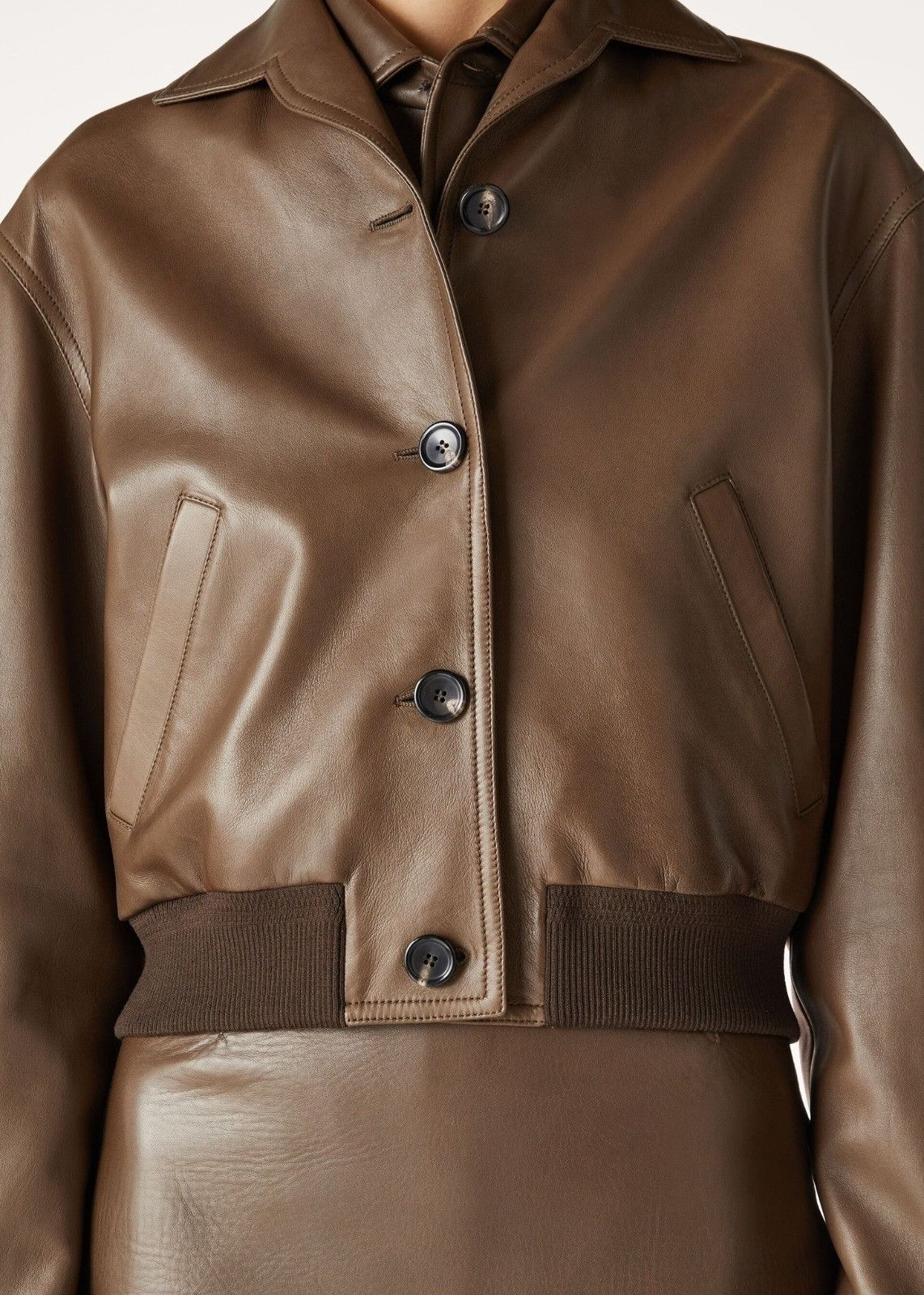 Loro Piana o1srvl11e0126 FAO9203 Short Bomber Jacket in Brown Size S / US 4 / IT 40 - 7 Thumbnail