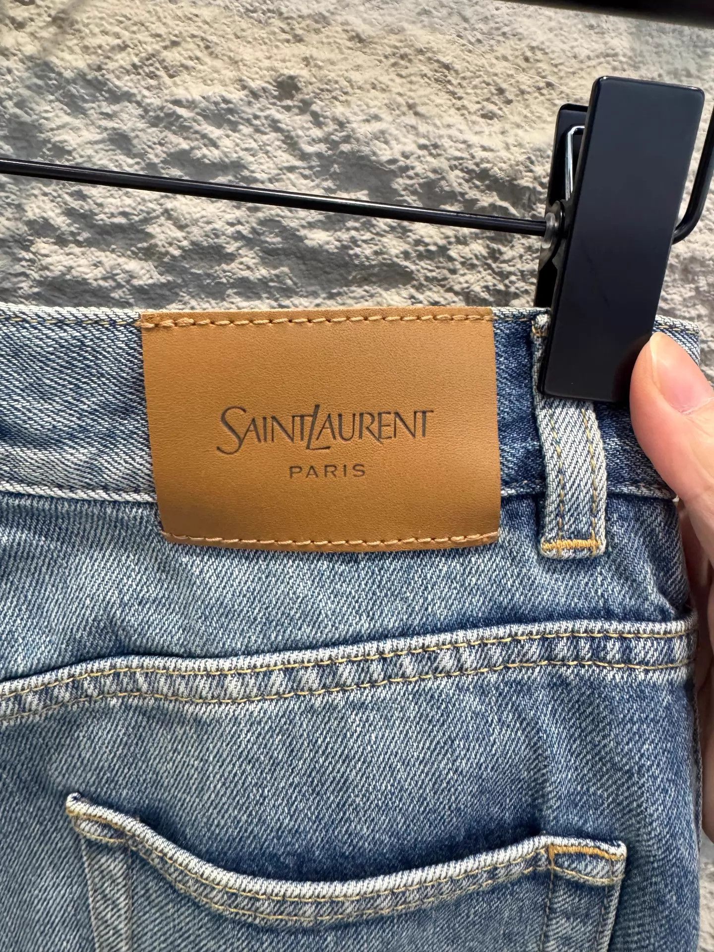 Saint Laurent Paris SAINT LAURENT Women's Light Blue High-Waist Flared Jeans Size 26" / US 2 / IT 38 - 4 Thumbnail