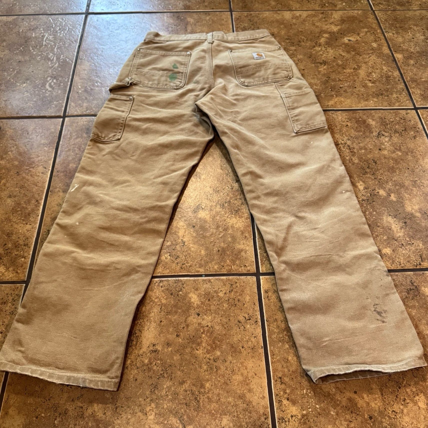 Carhartt VTG Carhartt Pants Mens 30x29 Tan Carpenter Straight Double Knee USA 90s B01 Size US 30 / EU 46 - 3 Thumbnail