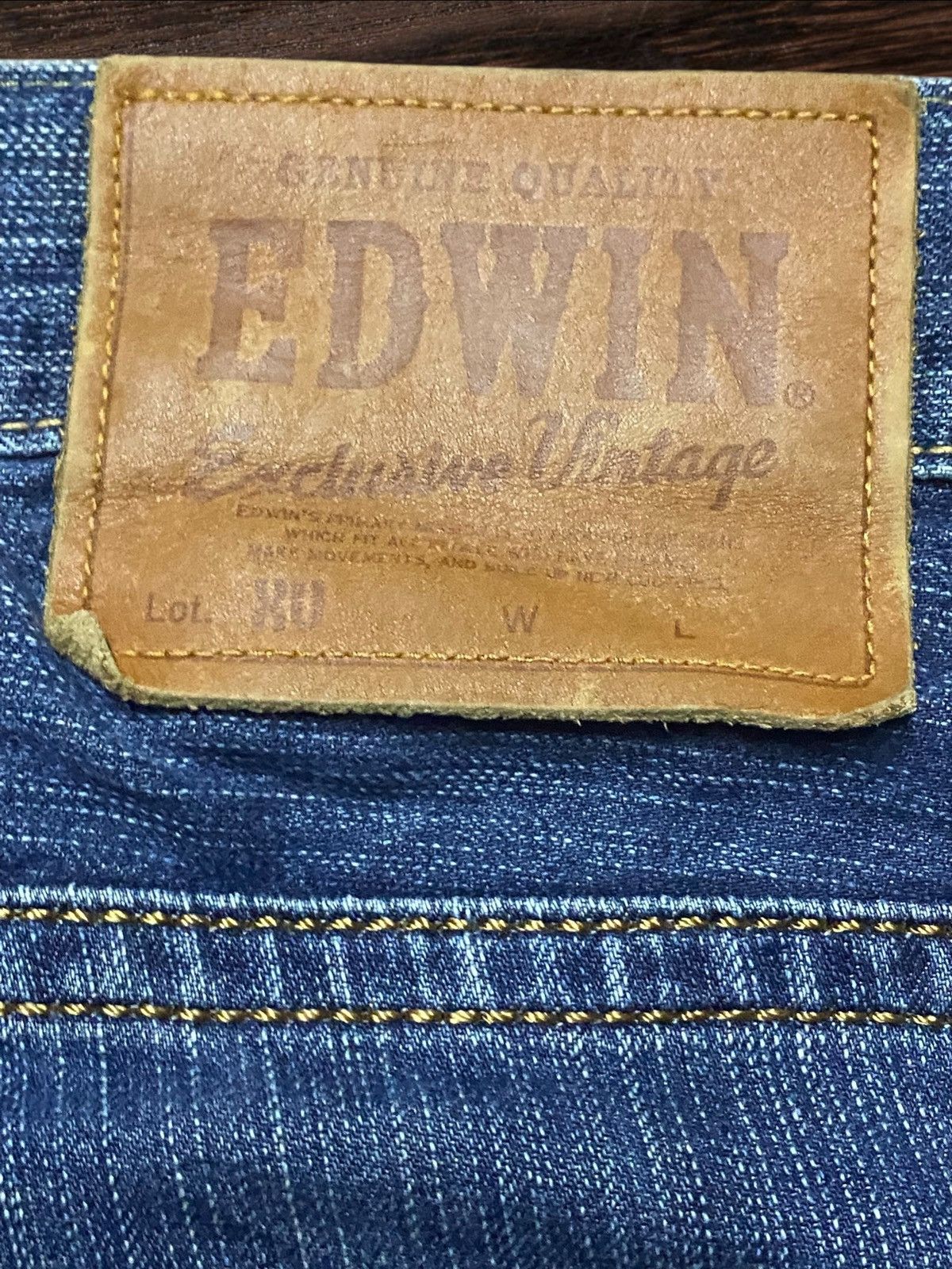 Junya Watanabe Vintage Japanese Brand Edwin 424XV Heavy Faded Baggy Jeans Size US 37 - 13 Thumbnail