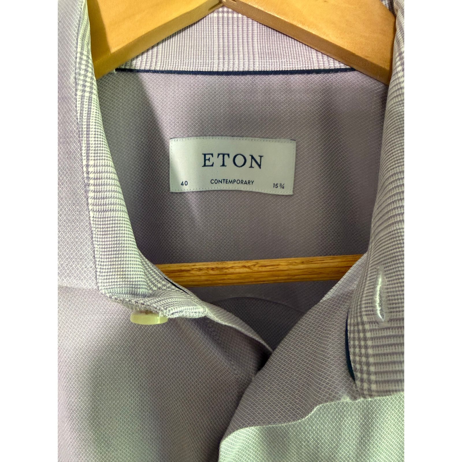 Eton Eton Contemporary Dress Shirt Men 40/15.5 Lavender Purple Size US S / EU 44-46 / 1 - 2 Thumbnail