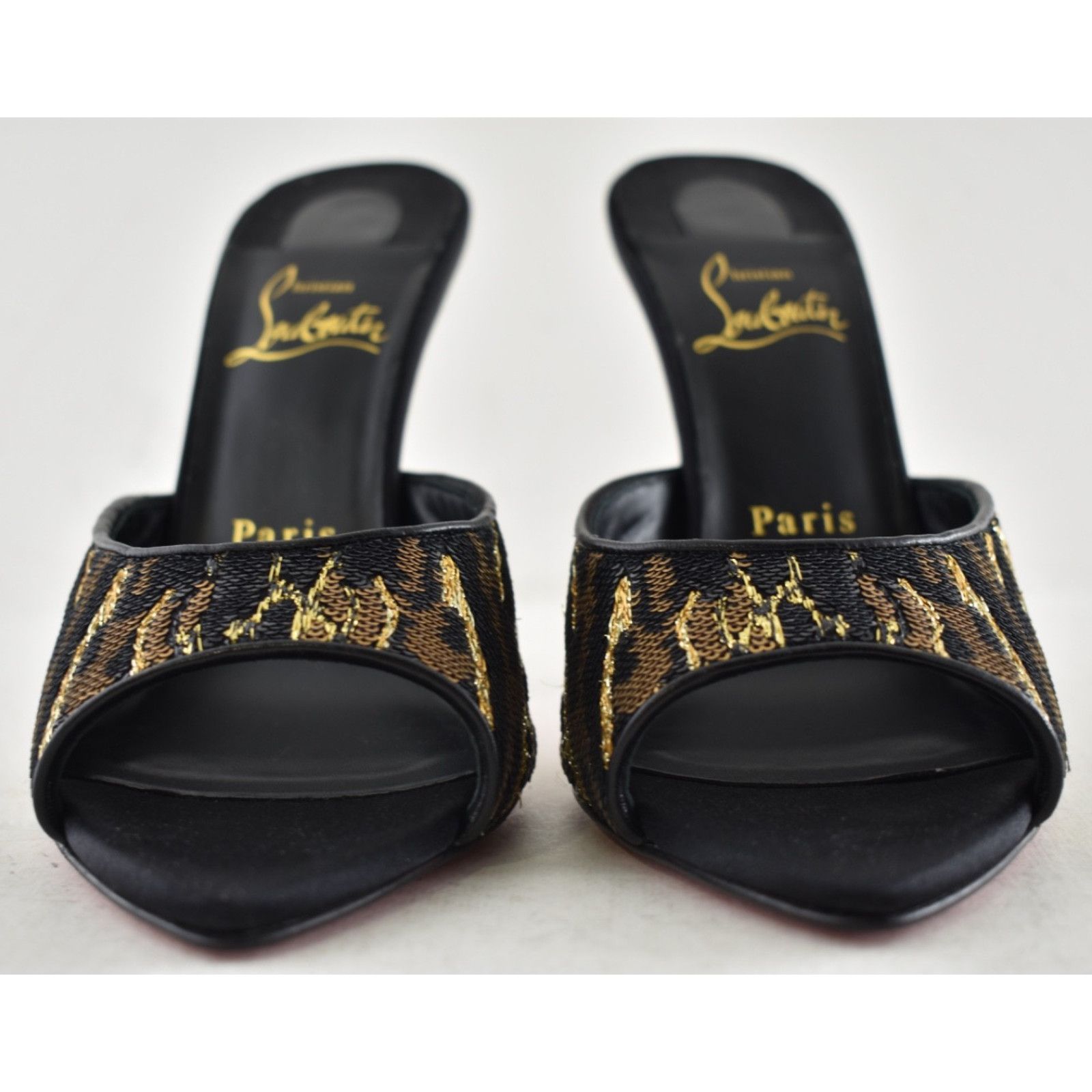 Christian Louboutin Christian Louboutin Miss Z Mule Ocelot Black Heel Pump 38 Size US 7 / IT 37 - 13 Thumbnail