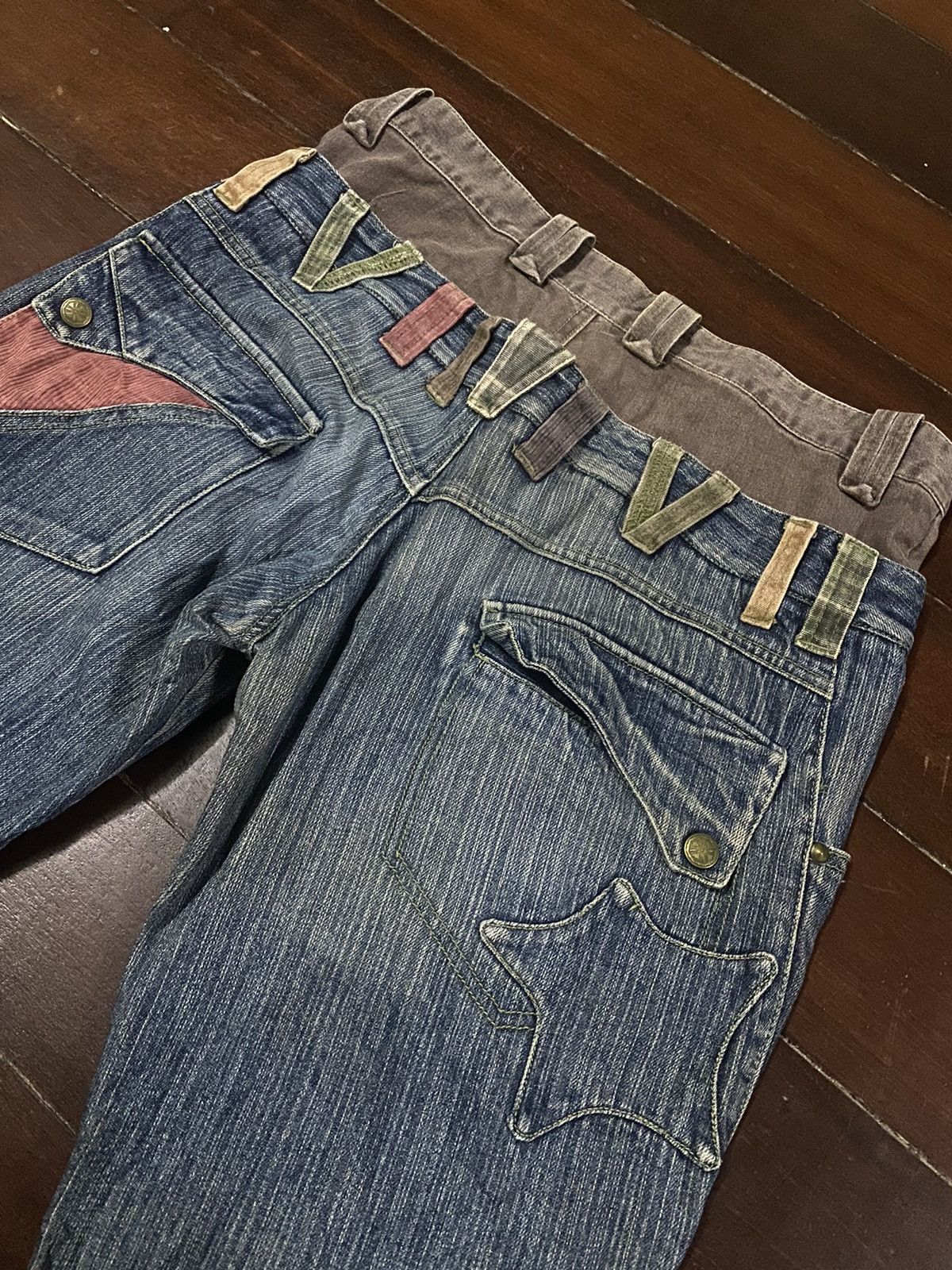If Six Was Nine × Japanese Brand × Jean Double Waist ZIPPER Pocket Vintage Japan Denim Jeans Size US 35 - 15 Thumbnail