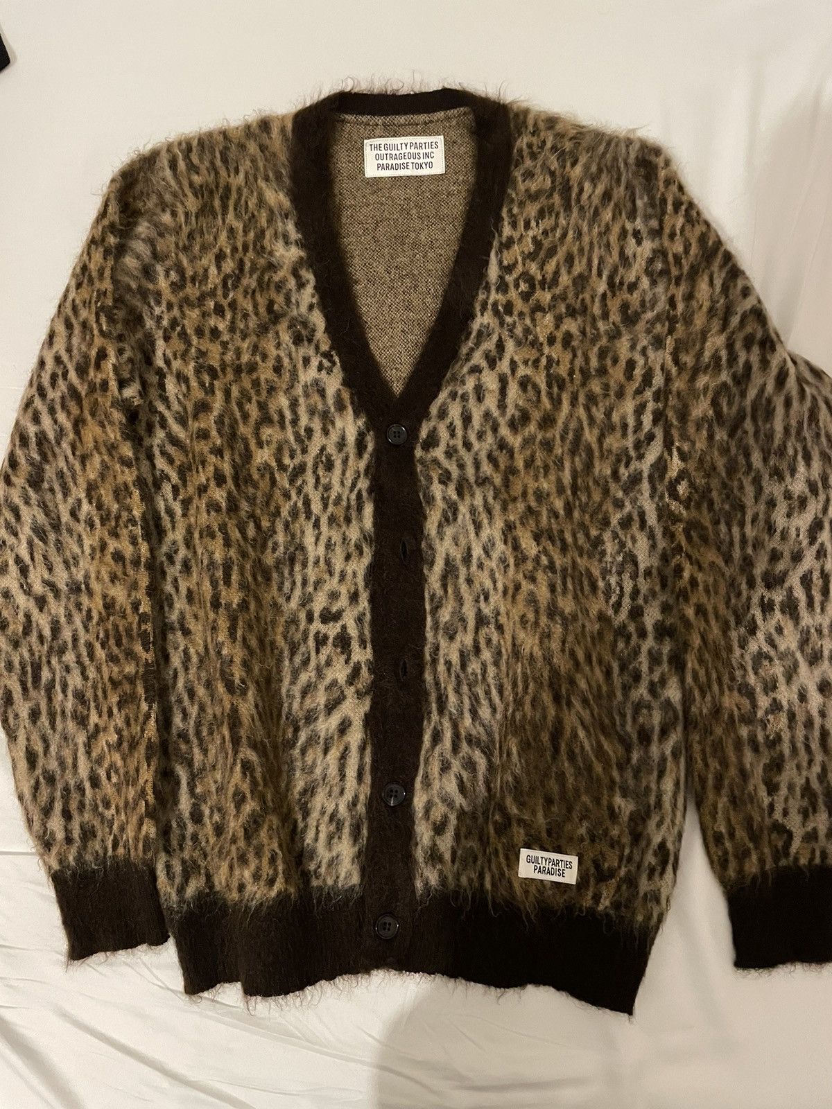 Wacko Maria Wacko Maria Leopard Mohair Cardigan | Grailed