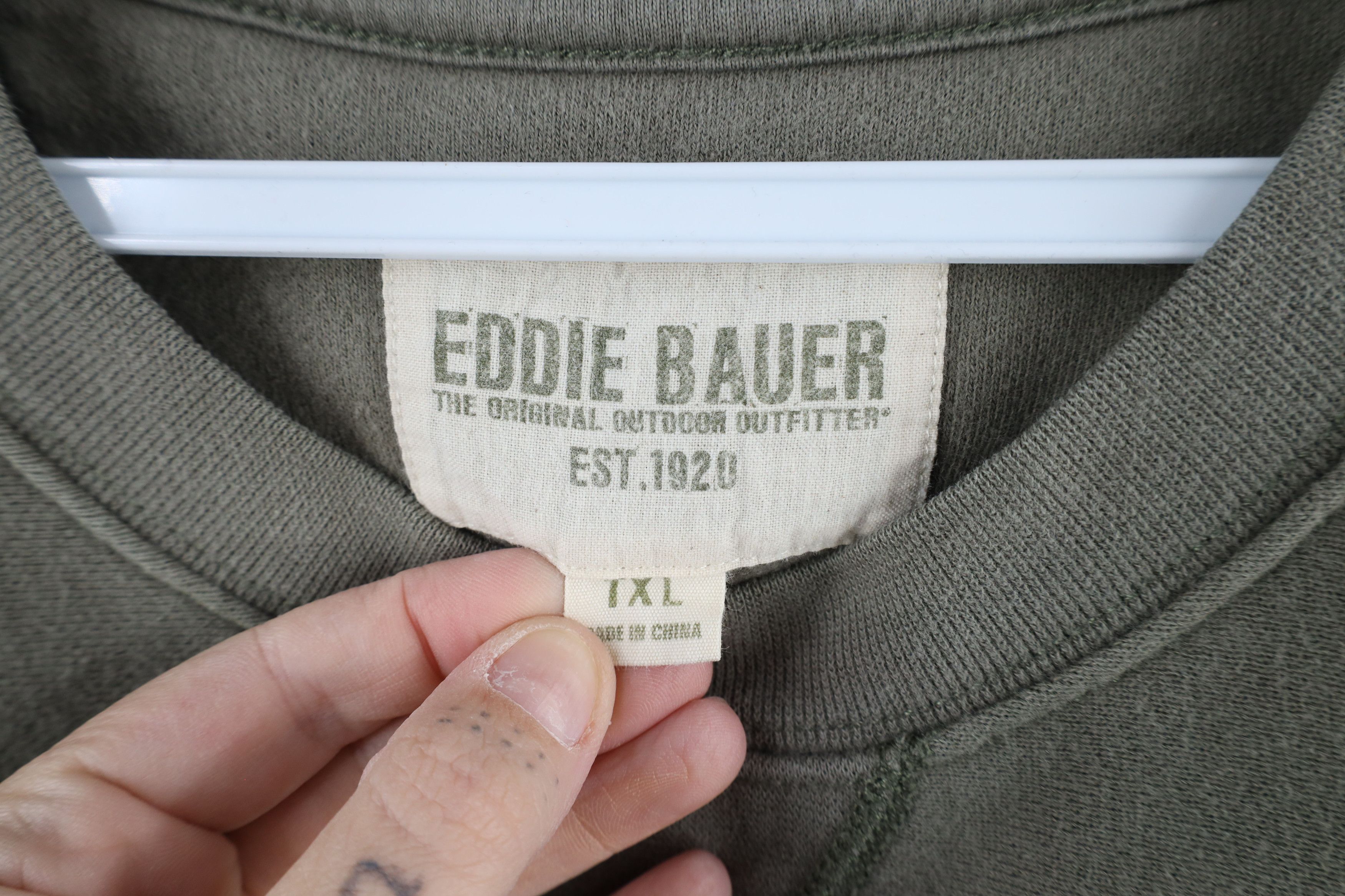 Eddie Bauer × Vintage Vintage Eddie Bauer Block Letter Crewneck Sweatshirt Green Size US XL / EU 56 / 4 - 5 Thumbnail