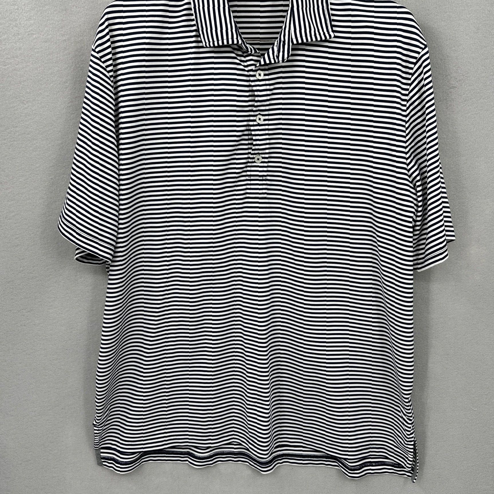 RLX Ralph Lauren VINTAGE RLX Ralph Lauren Polo Shirt Mens XL Navy Blue Striped Golf Preppy Collared Dad Size US XL / EU 56 / 4 - 4 Thumbnail