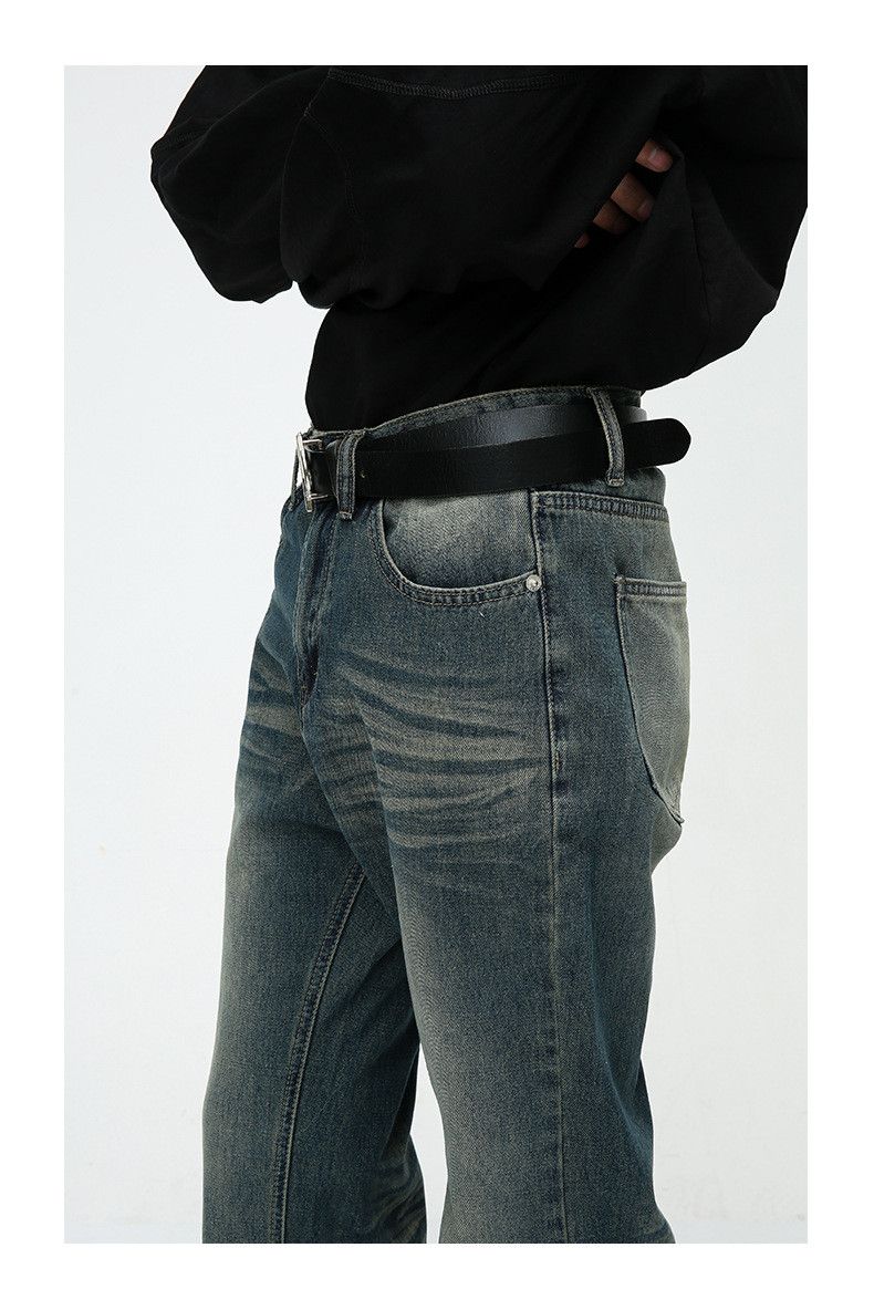 Japanese Brand × Jean Vintage straight washed distressed flared jeans Size US 32 / EU 48 - 6 Thumbnail
