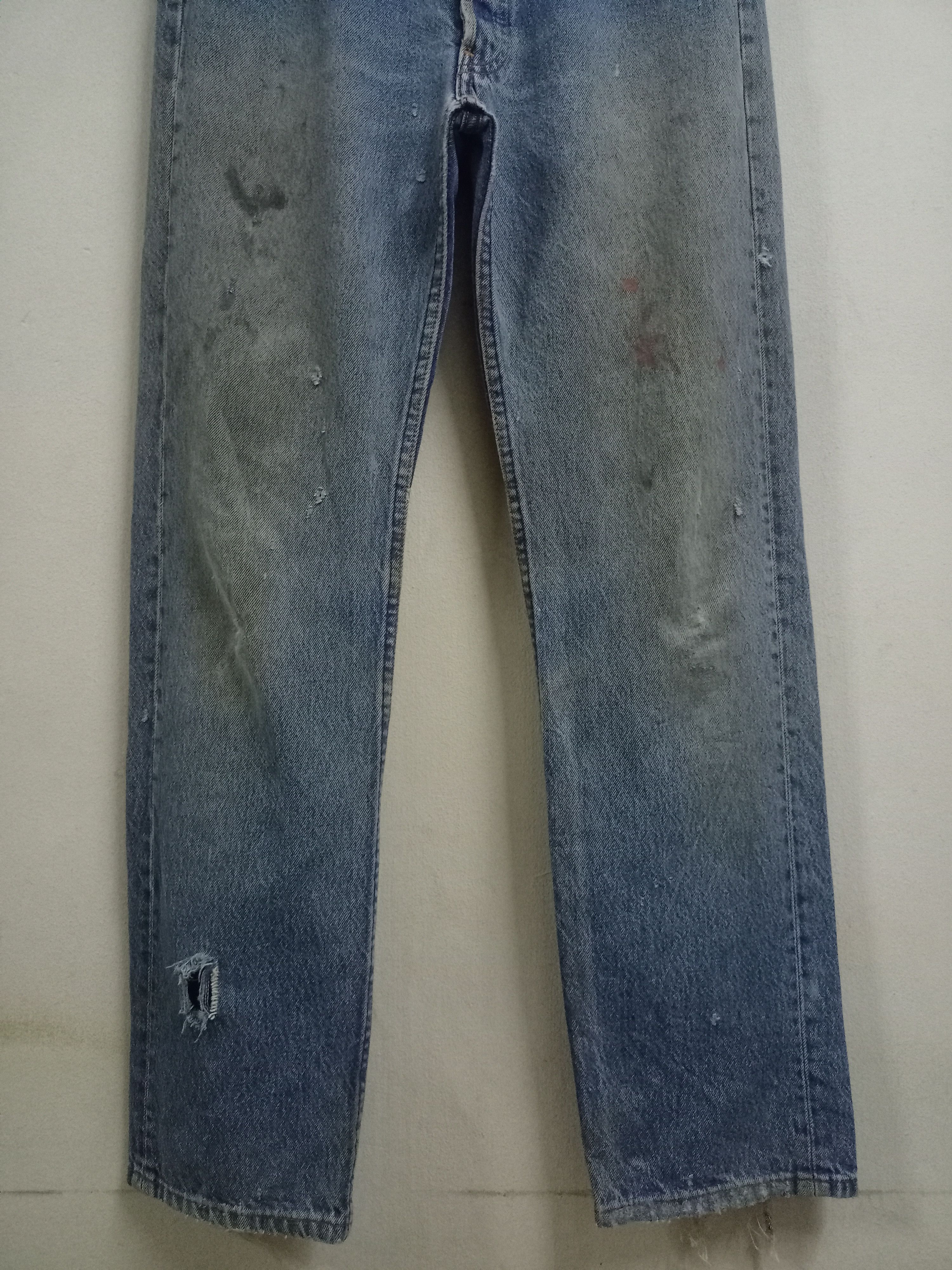Levi's Vintage 80s Levis 501 Distressed Loose Style Thrashed Jeans Size US 31 - 5 Thumbnail