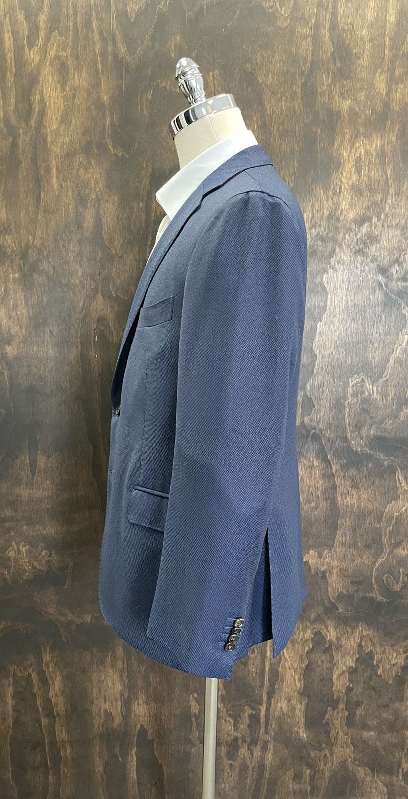 Suitsupply × Vitale Barberis Canonico Birdseye Tailored Fit Sienna Suit Jacket Size 46S - 4 Thumbnail
