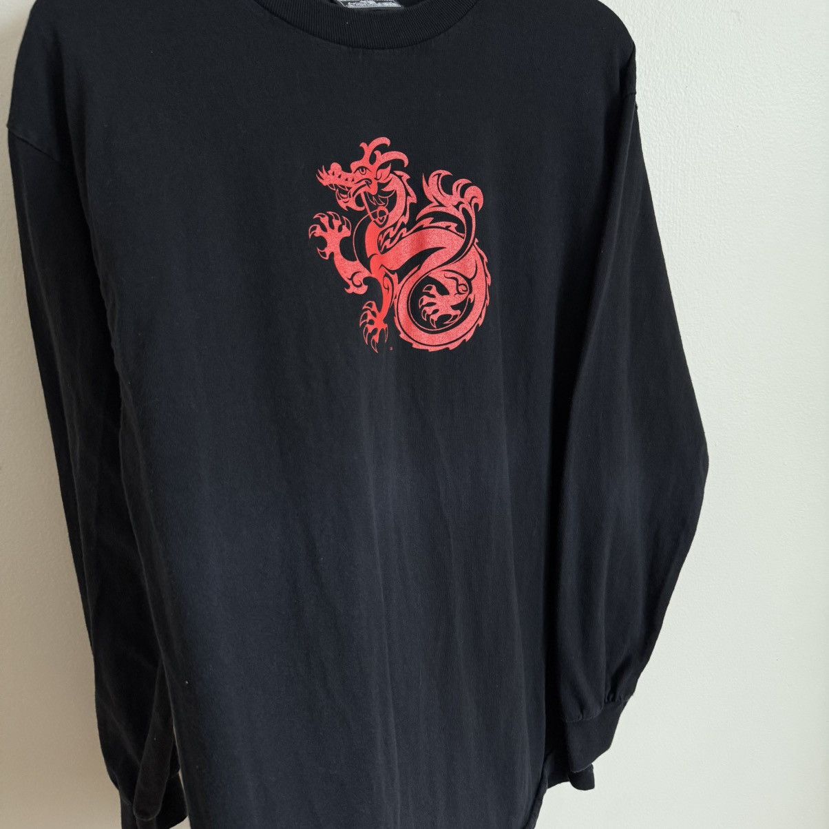 JNCO Vintage Steve & Barry’s Dragon Graphic Long Sleeve T-Shirt Size US L / EU 52-54 / 3 - 3 Thumbnail