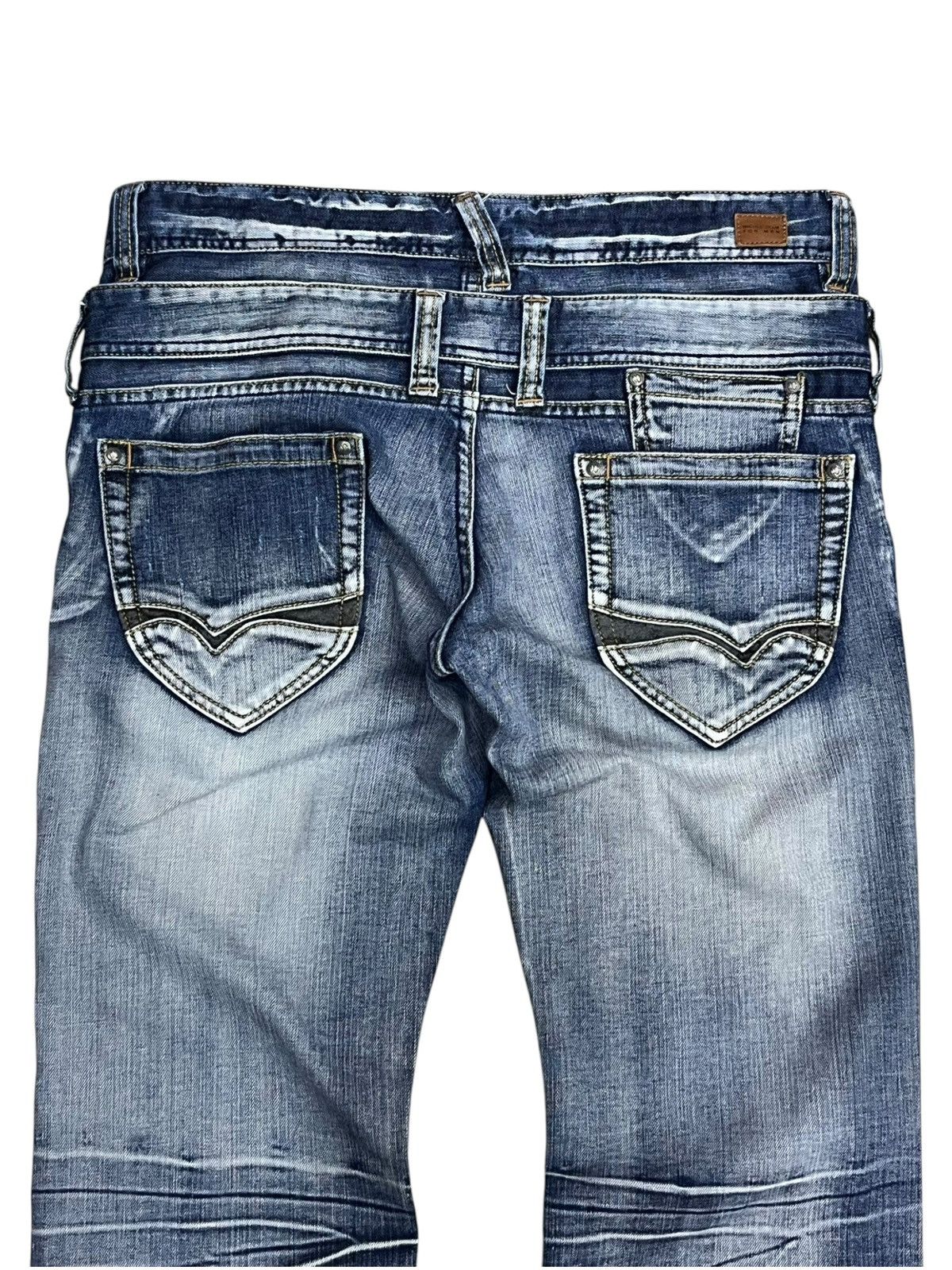 Nicole Club 🔥Vtg Nicole Club For Men Archival Double Waist Flare Denim Size US 31 - 7 Thumbnail