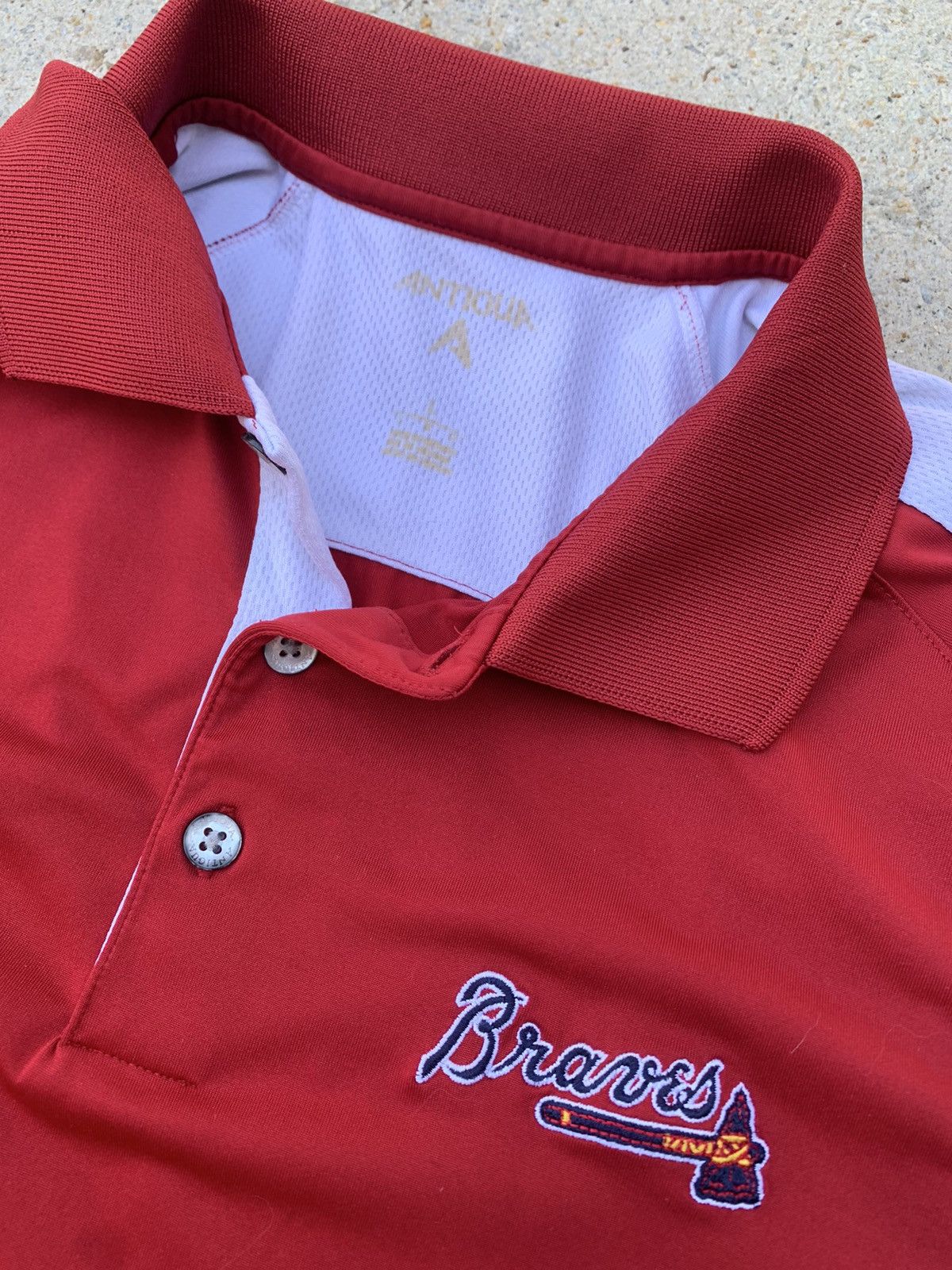 MLB Atlanta Braves Polo Shirt Size US L / EU 52-54 / 3 - 2 Thumbnail