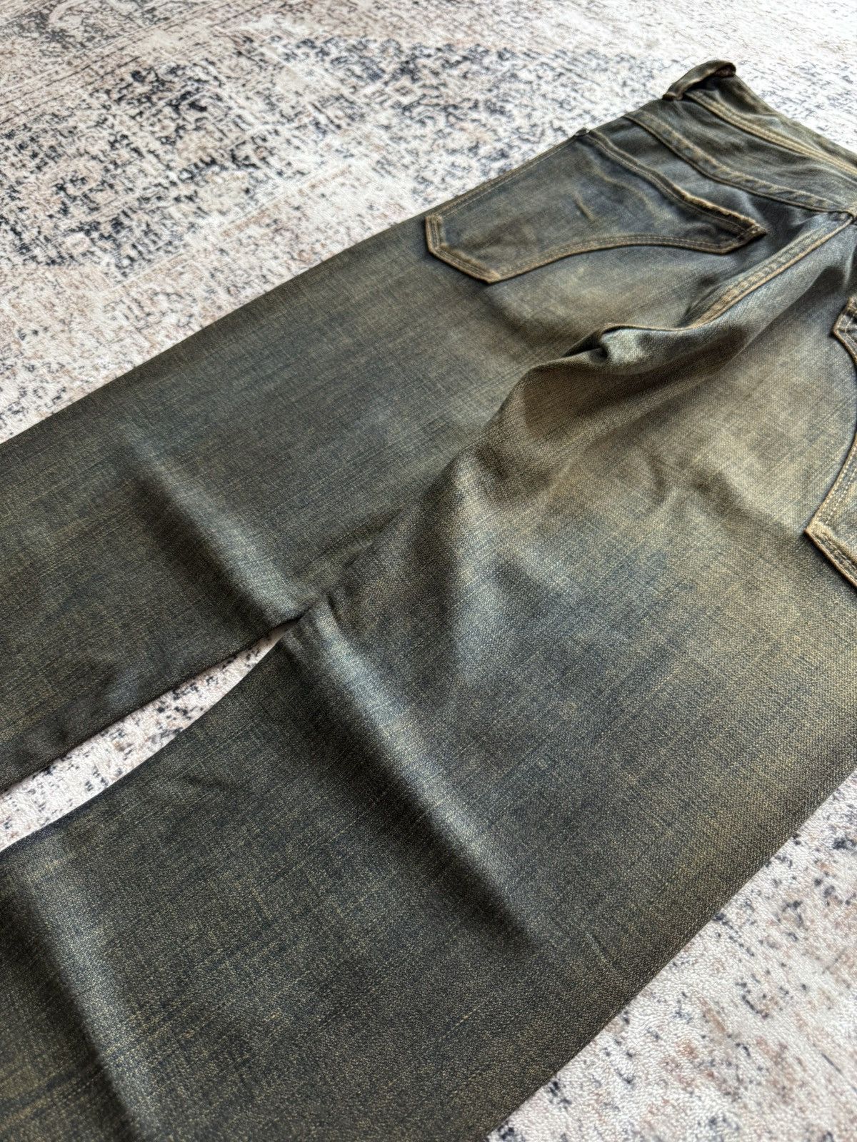Le Grande Bleu (L.G.B.) Vintage Wrangler Gun Pocket Mud Wash Jeans Size US 30 / EU 46 - 16 Thumbnail