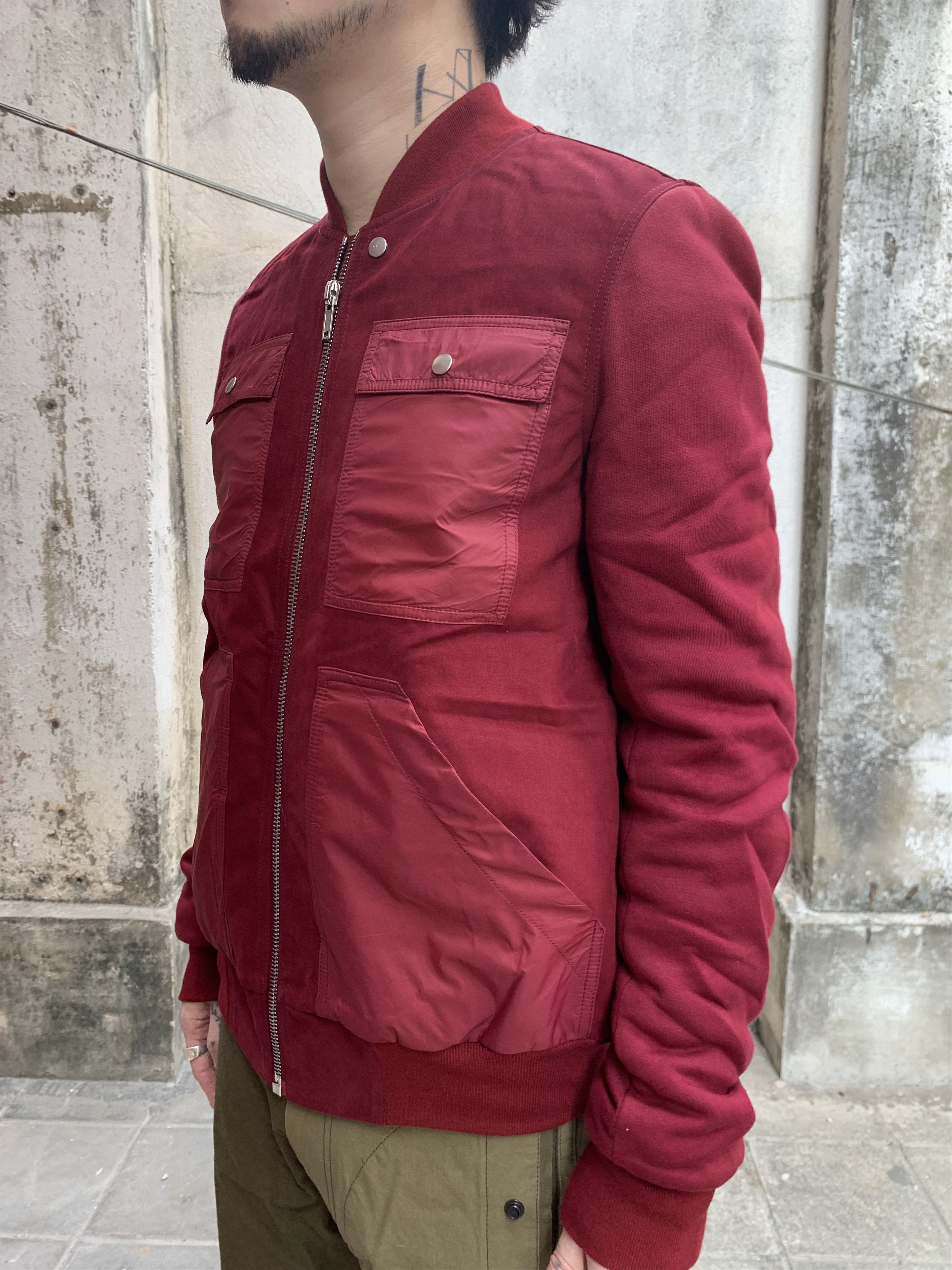 Rick Owens Drkshdw DRKSHDW by Rick Owens Burgundy Bomber Jacket Size US S / EU 44-46 / 1 - 3 Thumbnail