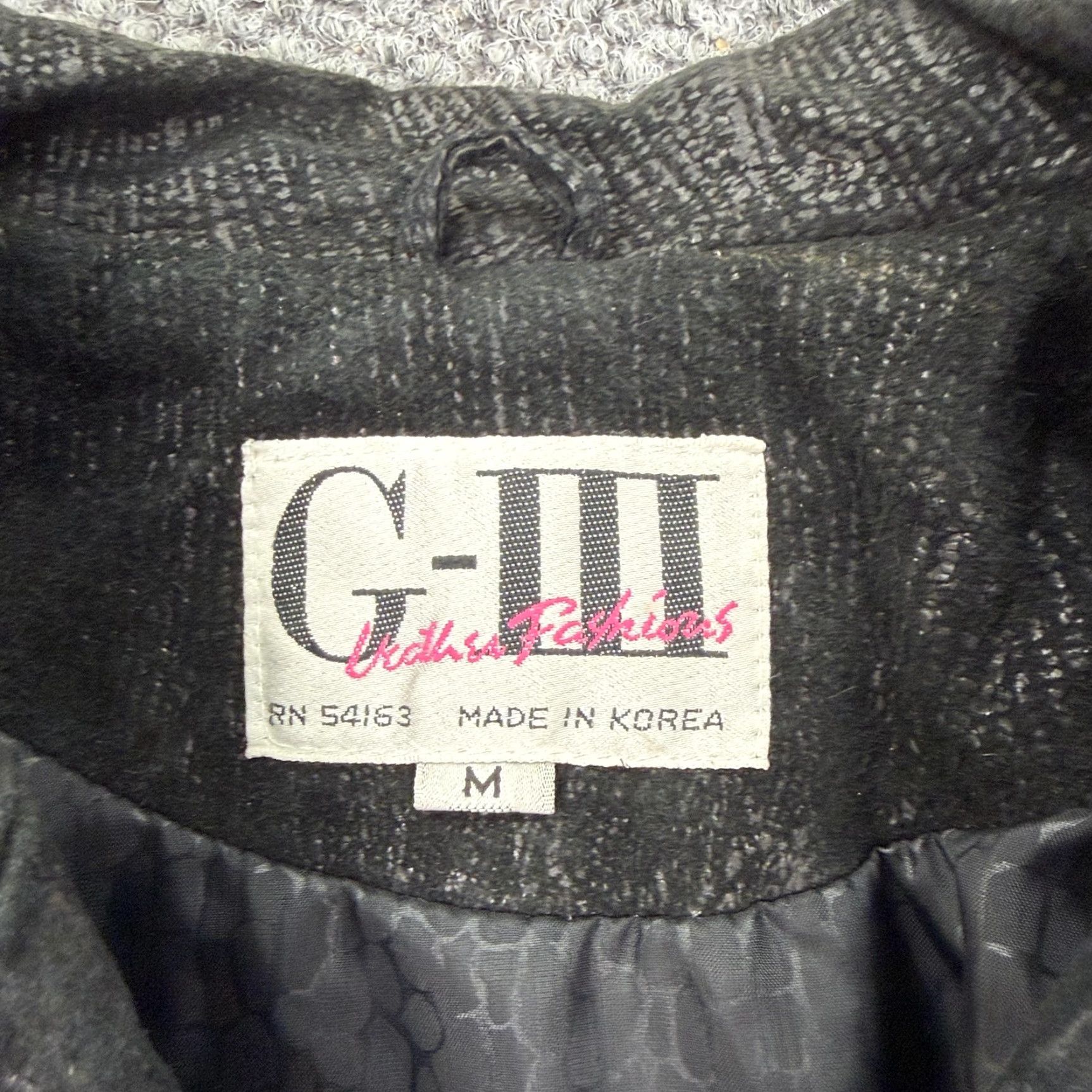 G-III VINTAGE G-III Black Leather Jacket Womens Medium Cropped Snap 80s Size M / US 6-8 / IT 42-44 - 6 Thumbnail