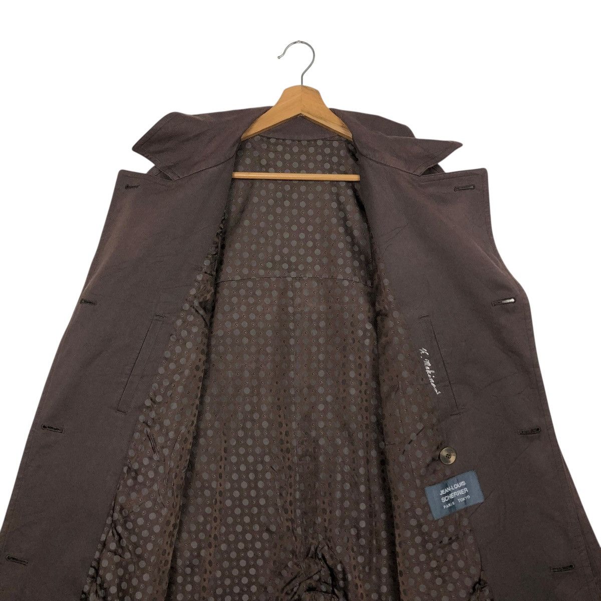 Vintage 🔥RICH BROWN VINTAGE LONG JACKET LINING JEAN LOUIS SCHERRER Size US M / EU 48-50 / 2 - 15 Thumbnail
