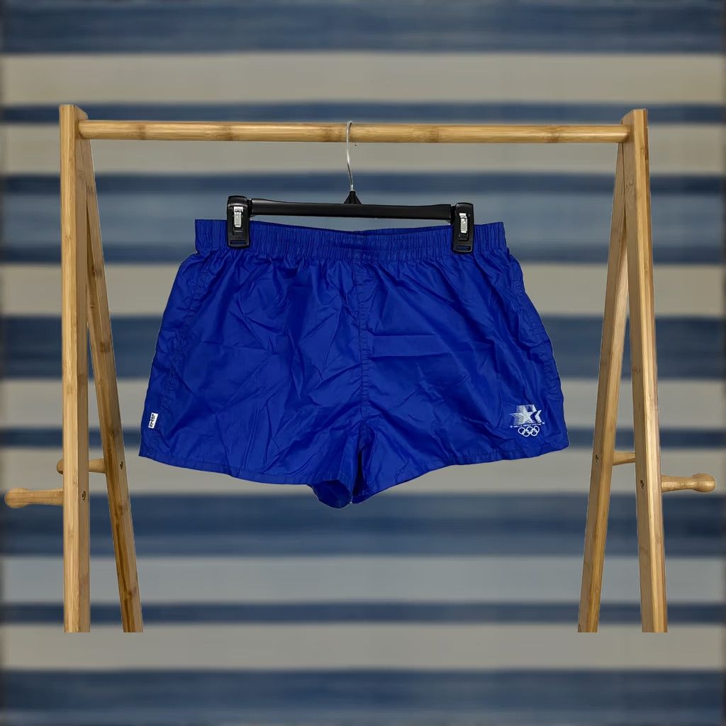 Levi's VTG Levi's Tempo Running Shorts Size L Mens Blue logo Olympic 1980 EUC Size US 33 - 1 Thumbnail