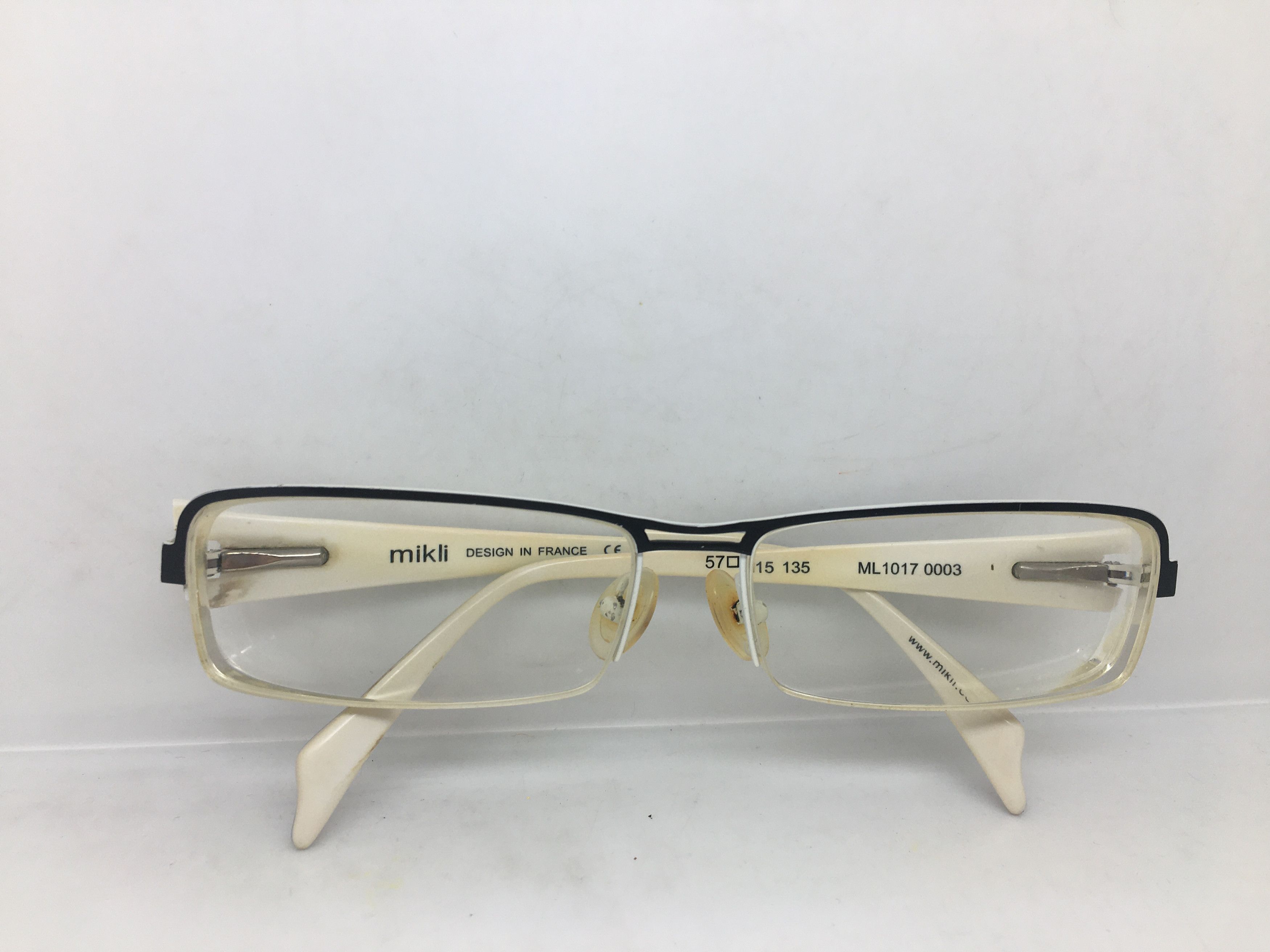Other Mikli ML 1017 Black White Half-rim RX Eyeglasses Frame Size ONE SIZE - 7 Thumbnail
