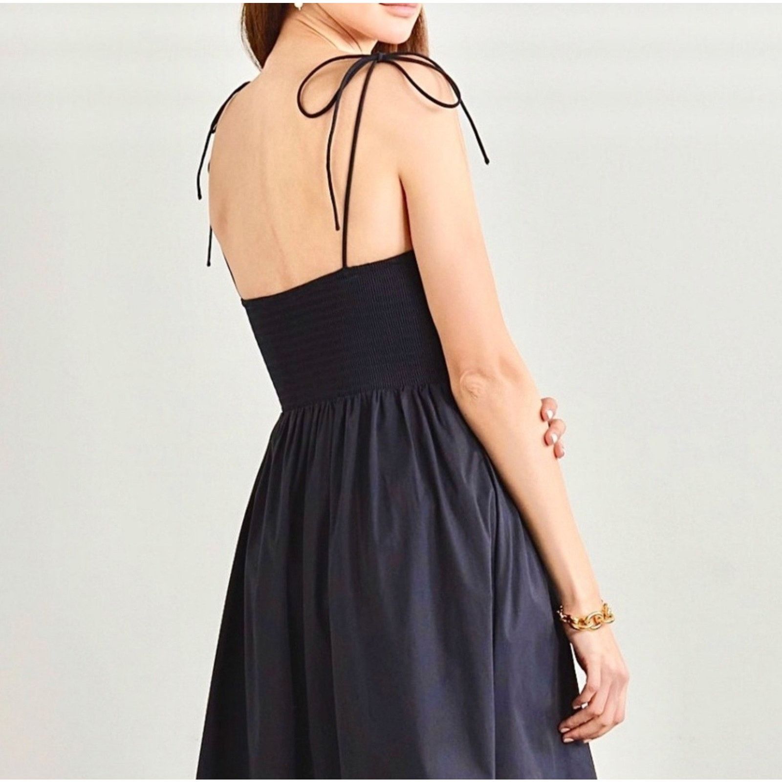 Staud STAUD Womens Landry Tie Shoulder Maxi Dress Size M / US 6-8 / IT 42-44 - 6 Thumbnail
