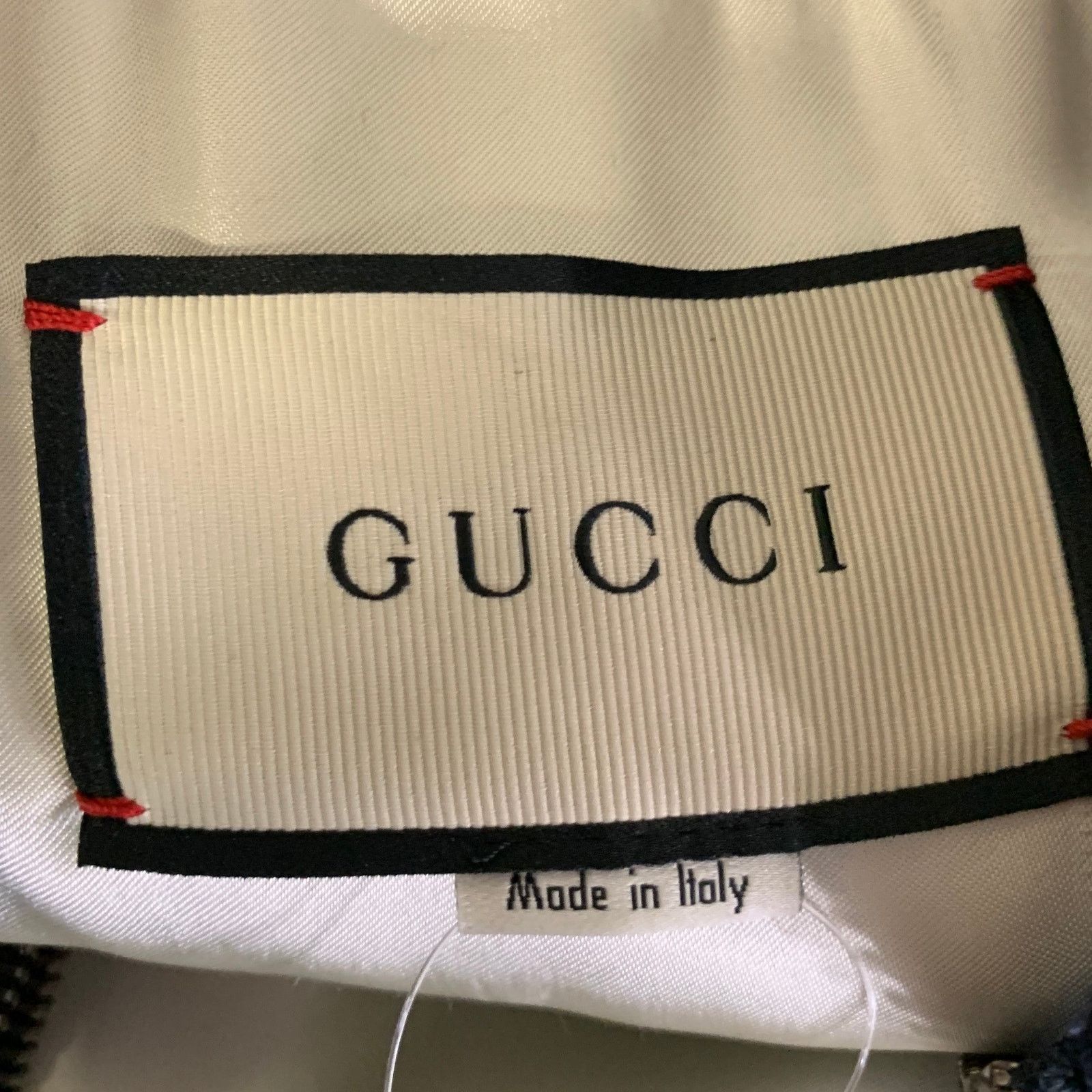 Gucci GUCCI Size 36 Blue Metallic Stripe Leather Bomber Jacket Size L / US 10 / IT 46 - 9 Thumbnail
