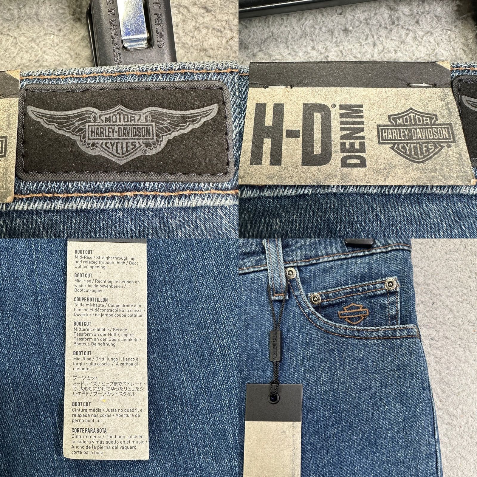 Harley Davidson Harley-Davidson Jeans Women 8 Petite H-D Denim Blue Bootcut Stretch 5 Pocket NEW Jeans Size 30" / US 8 / IT 44 - 8 Thumbnail