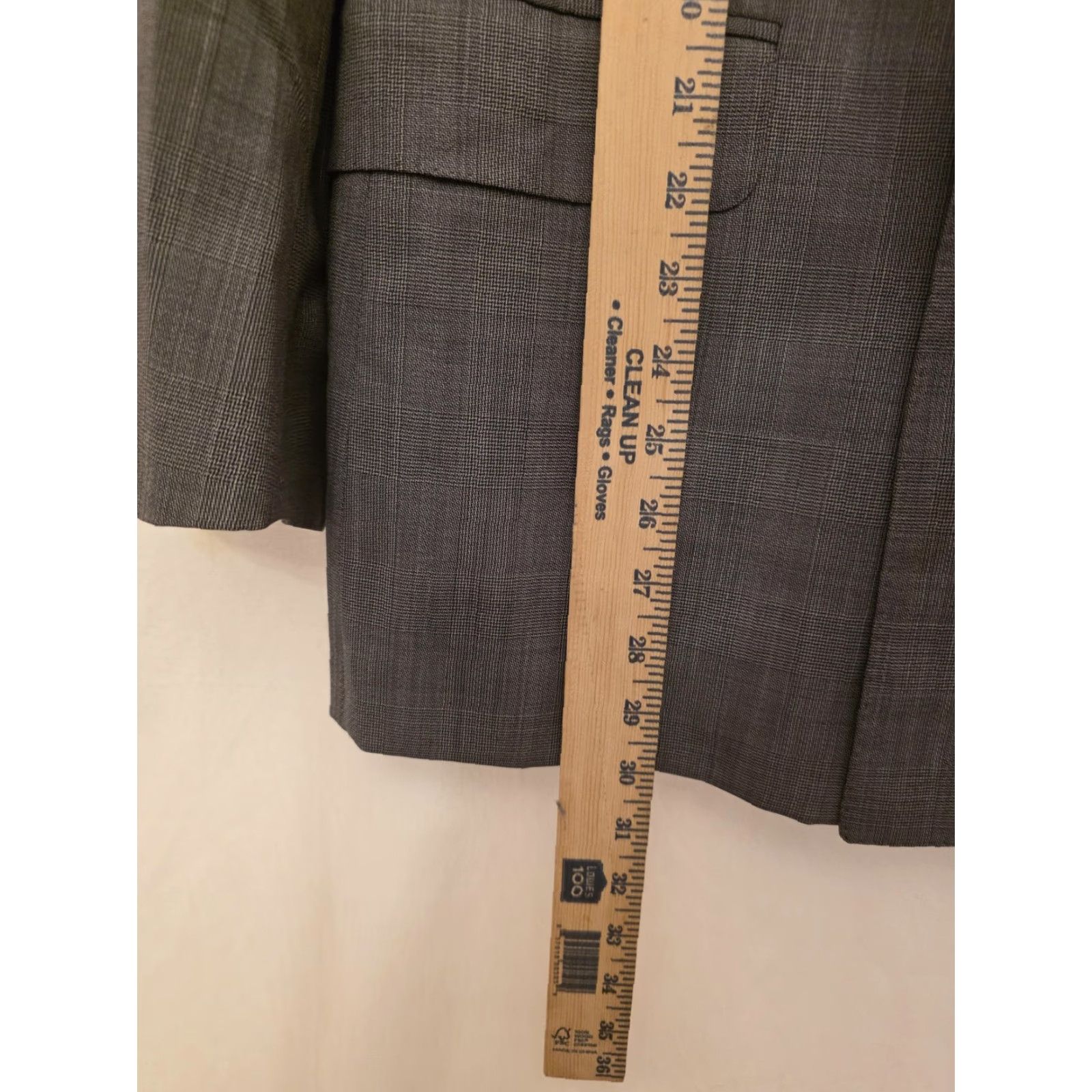 Canali Canali Suit Jacket Mens EU 50R Gray Wool Check Double-Breasted Italy Formal Size 50R - 5 Thumbnail