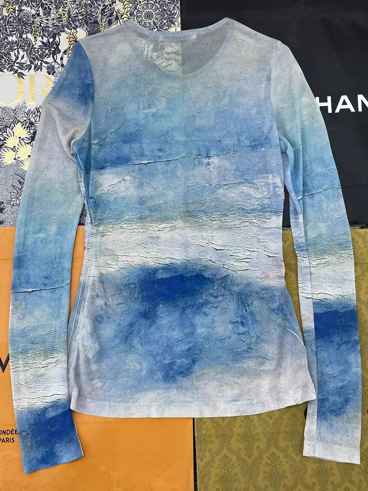 Acne Studios Acne Studios Blue Gradient Long-Sleeve Blouse S Size S / US 4 / IT 40 - 3 Thumbnail