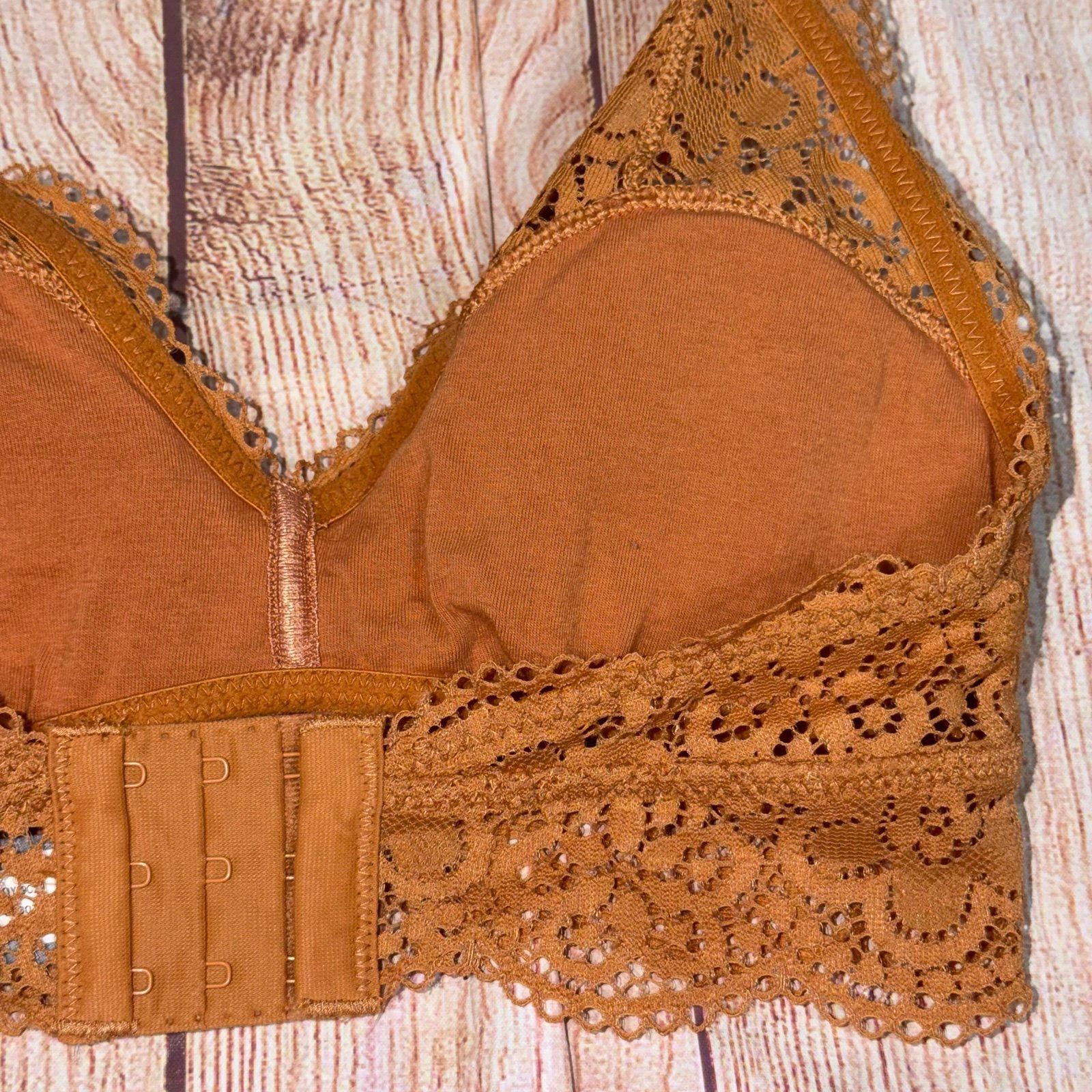 Other Aerie XS Lace Halter Bralette in Mustard Size ONE SIZE - 6 Thumbnail