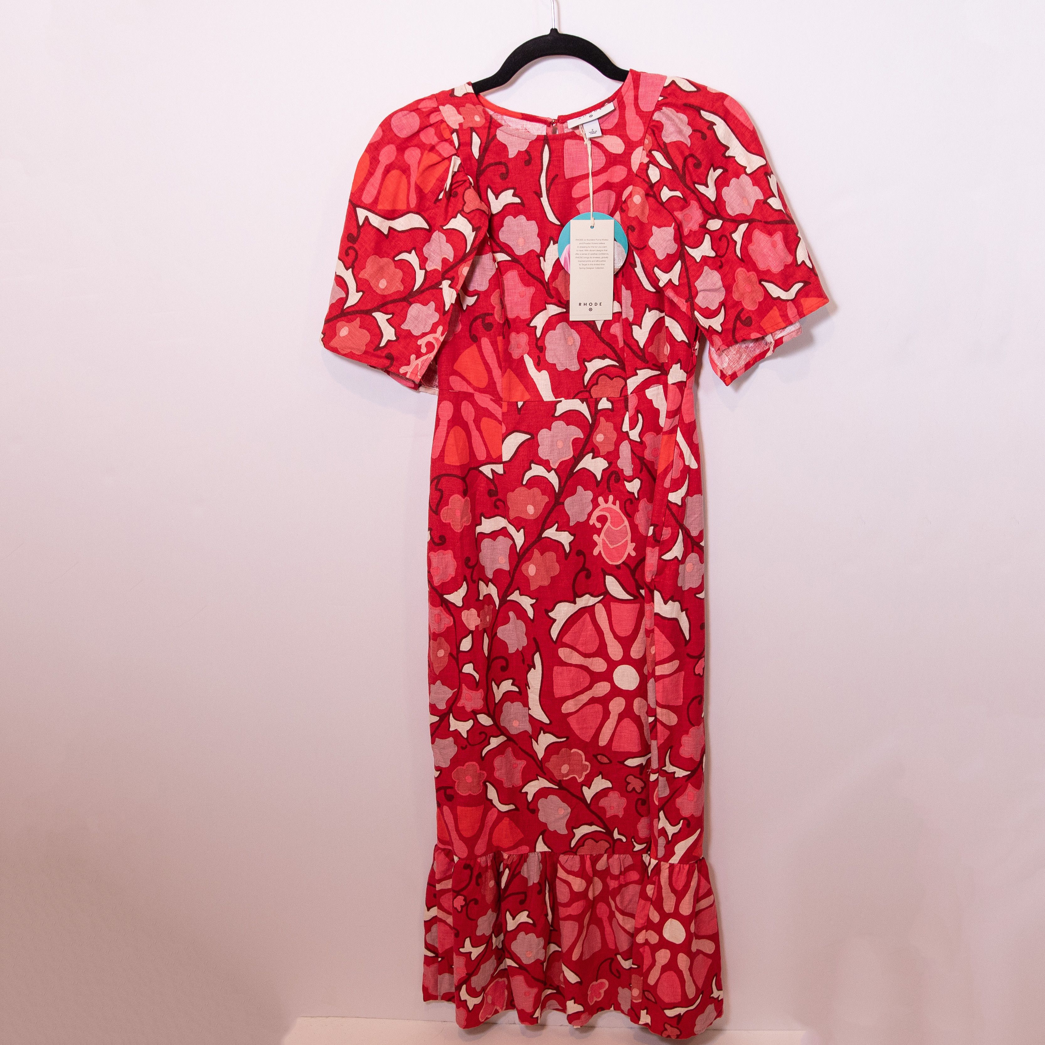 chinese dress ladies Linen Floral Dress - Size 14
