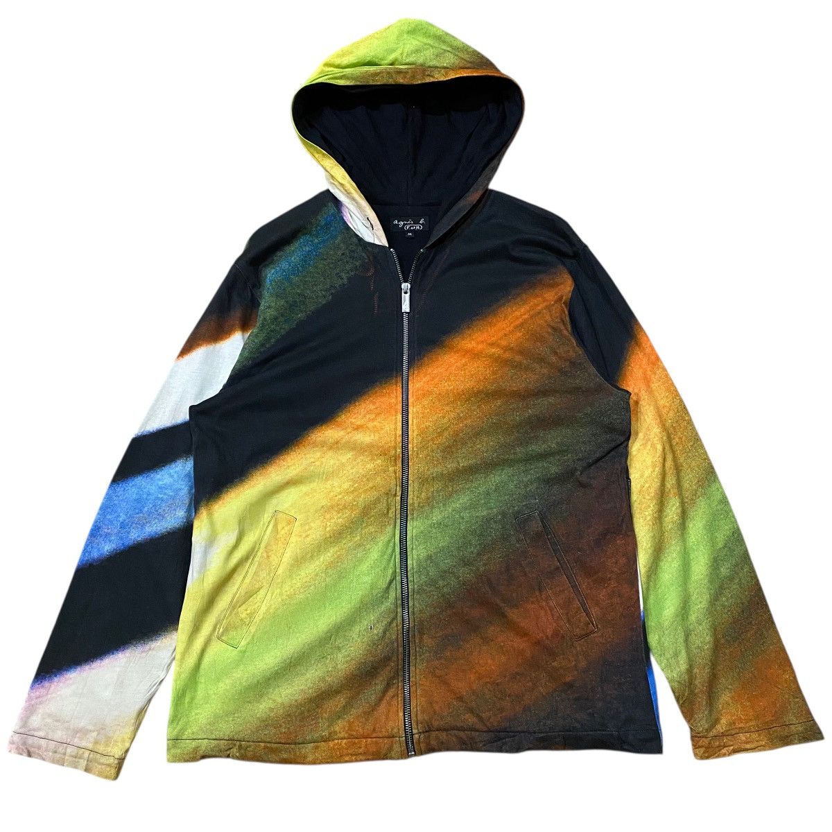 agnes b. Agnès b. cotton "Diagonals" print Aglaë unisex jacket. Size US M / EU 48-50 / 2 - 6 Thumbnail