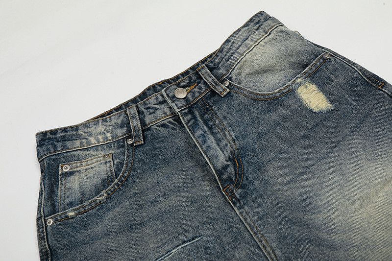 Vintage American retro washed high street scimitar jeans for men Size US 32 / EU 48 - 3 Thumbnail