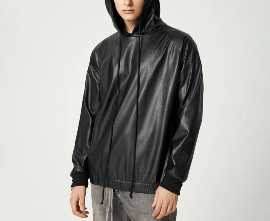 Vintage Reflective PU Leather Hooded Hoodies Size US S / EU 44-46 / 1 - 3 Thumbnail