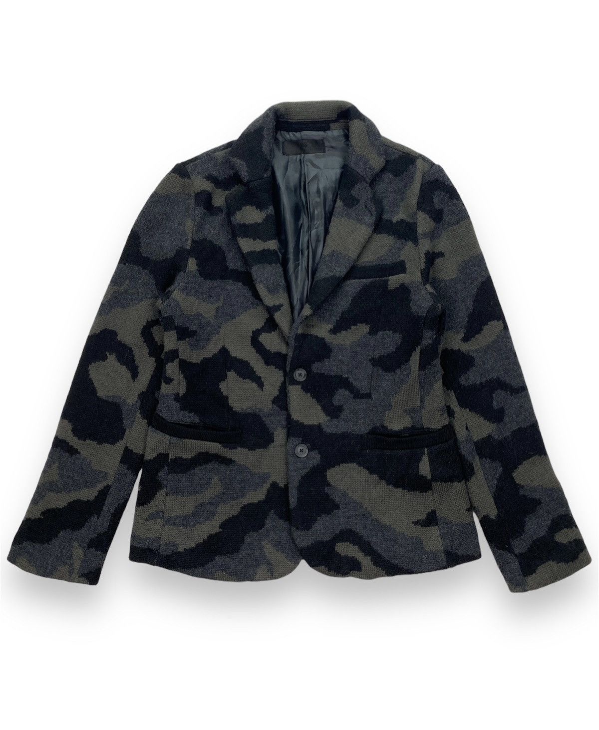 Japanese Brand 03 by Knitt03 14AW Camo Wool Jacket Size US XS / EU 42 / 0 - 1 Thumbnail