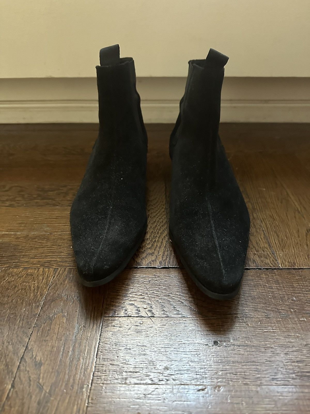 Other Made in UK Black Suede Winklepickers - Mod Beatle Boot 9 Size US 9 / EU 42 - 2 Thumbnail