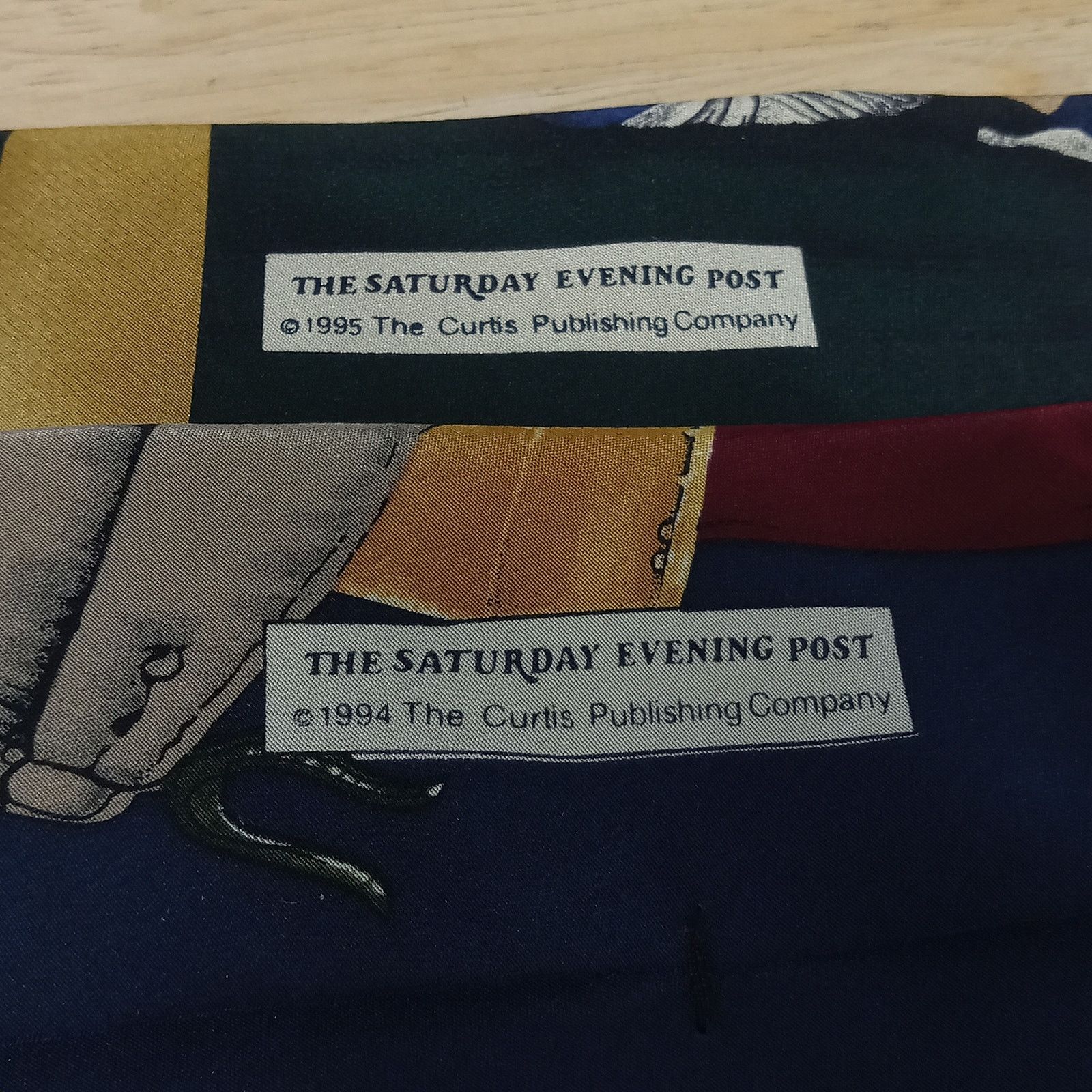 & Other Stories Set Of 2 Norman Rockwell Ties Men Saturday Evening Post Silk Size ONE SIZE - 5 Thumbnail