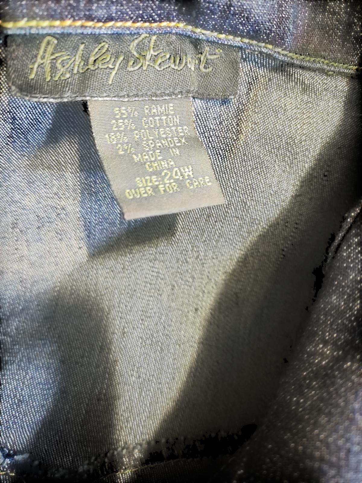 Other Ashley Stewart Women's Dark Denim Jacket Size 4XL / US 24-26 - 4 Thumbnail
