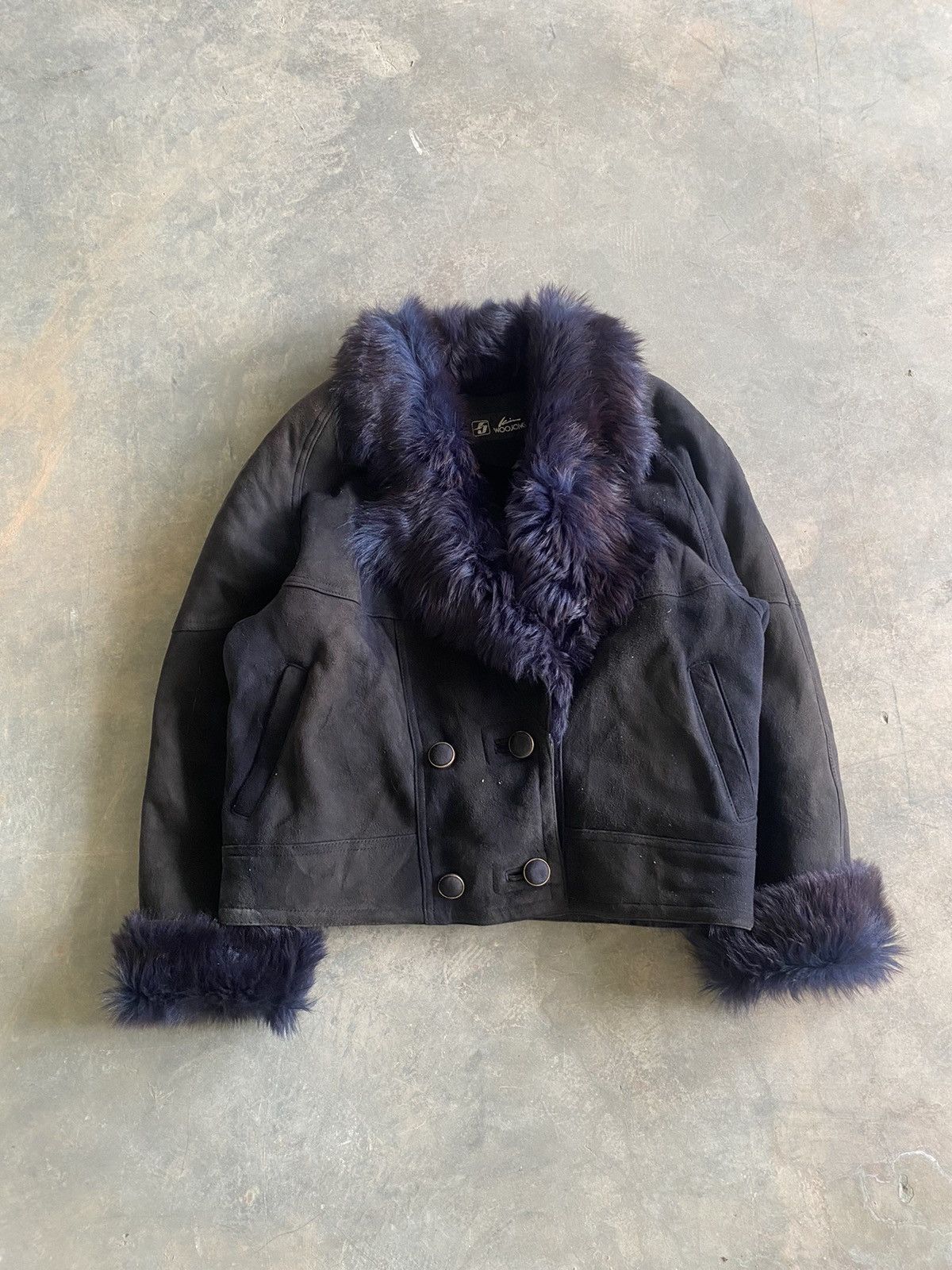 Vintage 1994 KIM WOOJONG B-3 STYLE LEATHER FUR JACKET SHEEPSKIN LGB Size US M / EU 48-50 / 2 - 2 Thumbnail