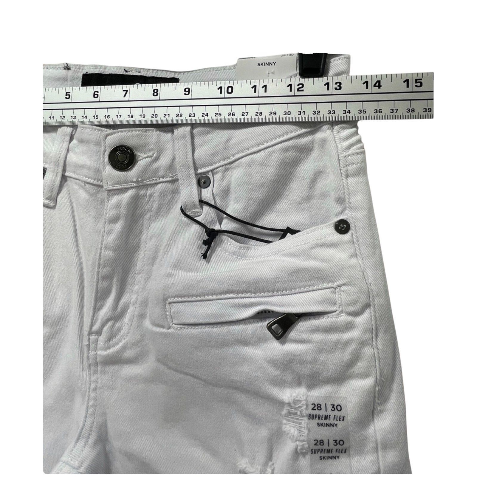rue21 Rue 21 - Men's Supreme Flex Skinny Jeans Distressed - White Size US 28 / EU 44 - 3 Thumbnail
