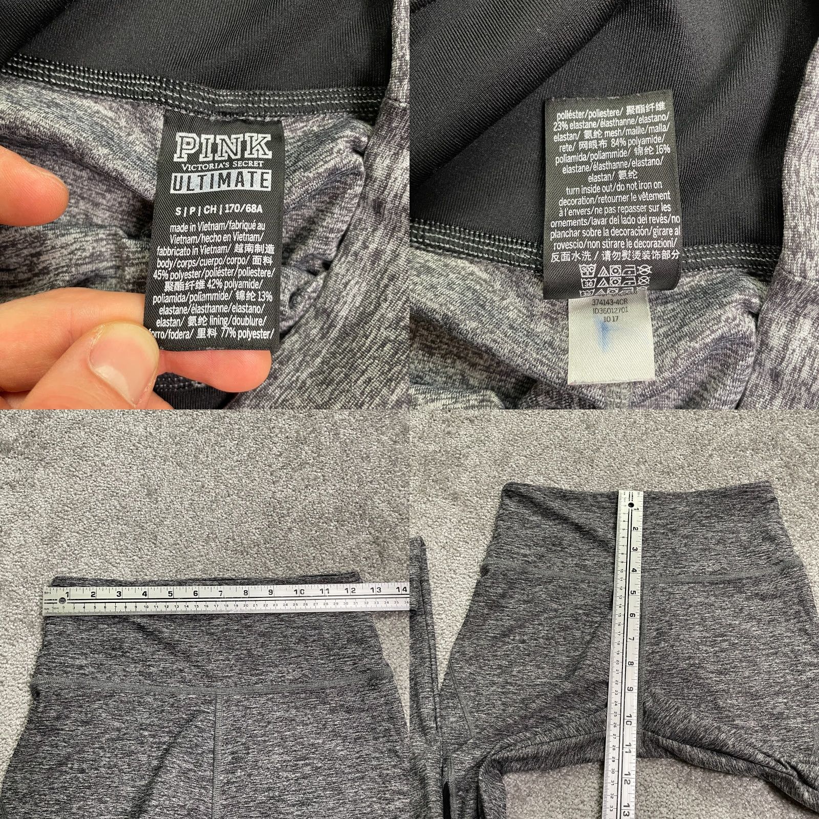 Victoria's Secret Victoria's Secret Pink Compression Leggings Womens Small Gray 25x28 Active Gym Size 28" / US 6 / IT 42 - 8 Thumbnail