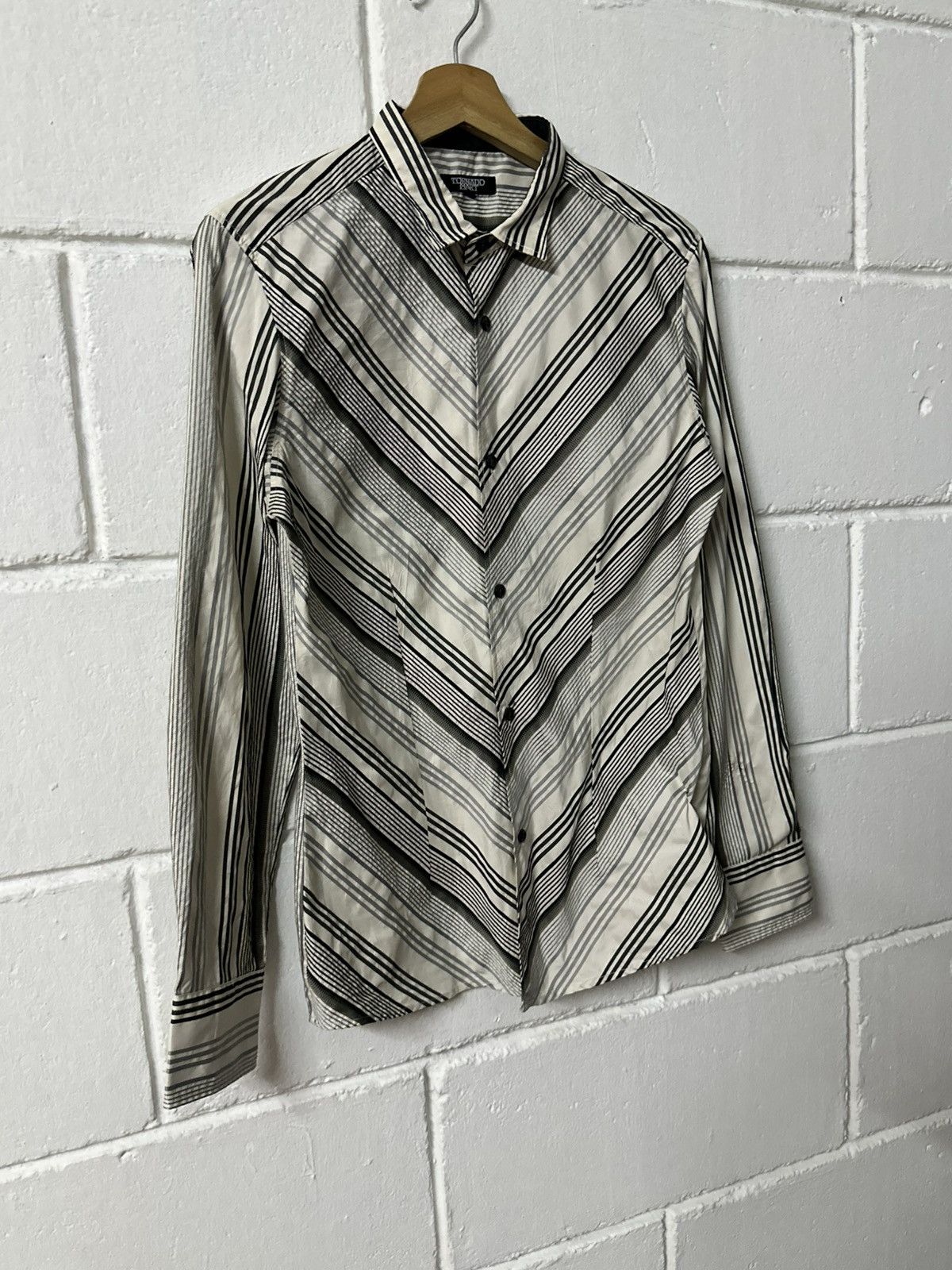 Tornado Mart 2000 - Tornado Mart Diagonal Lines L/S Shirt Size US L / EU 52-54 / 3 - 13 Thumbnail