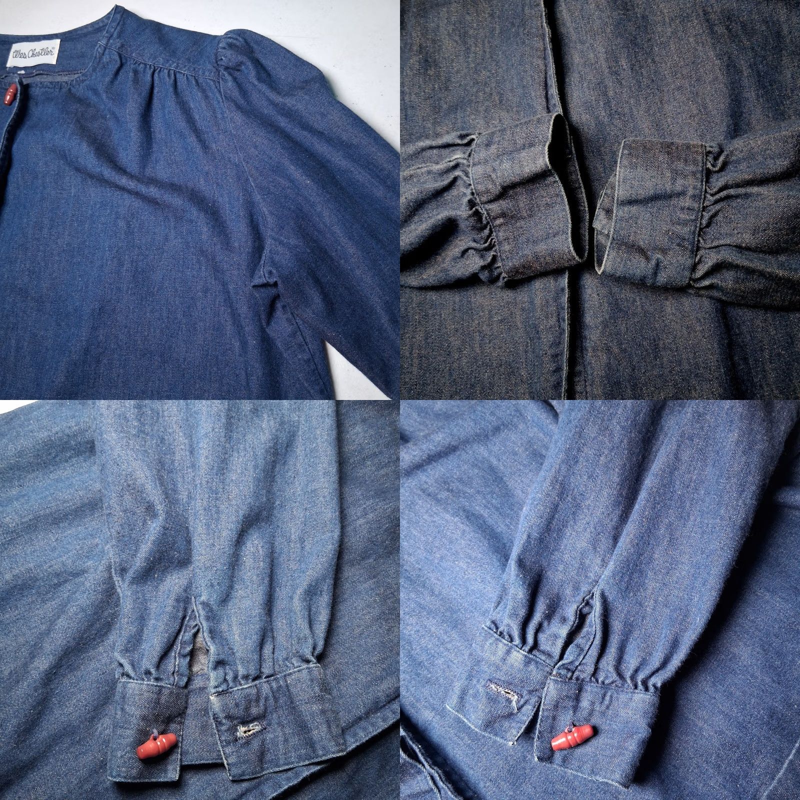 Vintage VINTAGE Wes Chestler Cross Stitch Chambray Shirt Blue Large L/XL Blue Shirt Woman Size L / US 10 / IT 46 - 9 Thumbnail