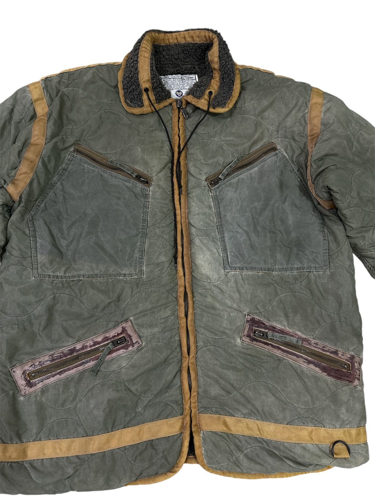 Avirex Vintage Avirex Quilted Jacket Sherpa Inside Nice Design Size US M / EU 48-50 / 2 - 2 Thumbnail