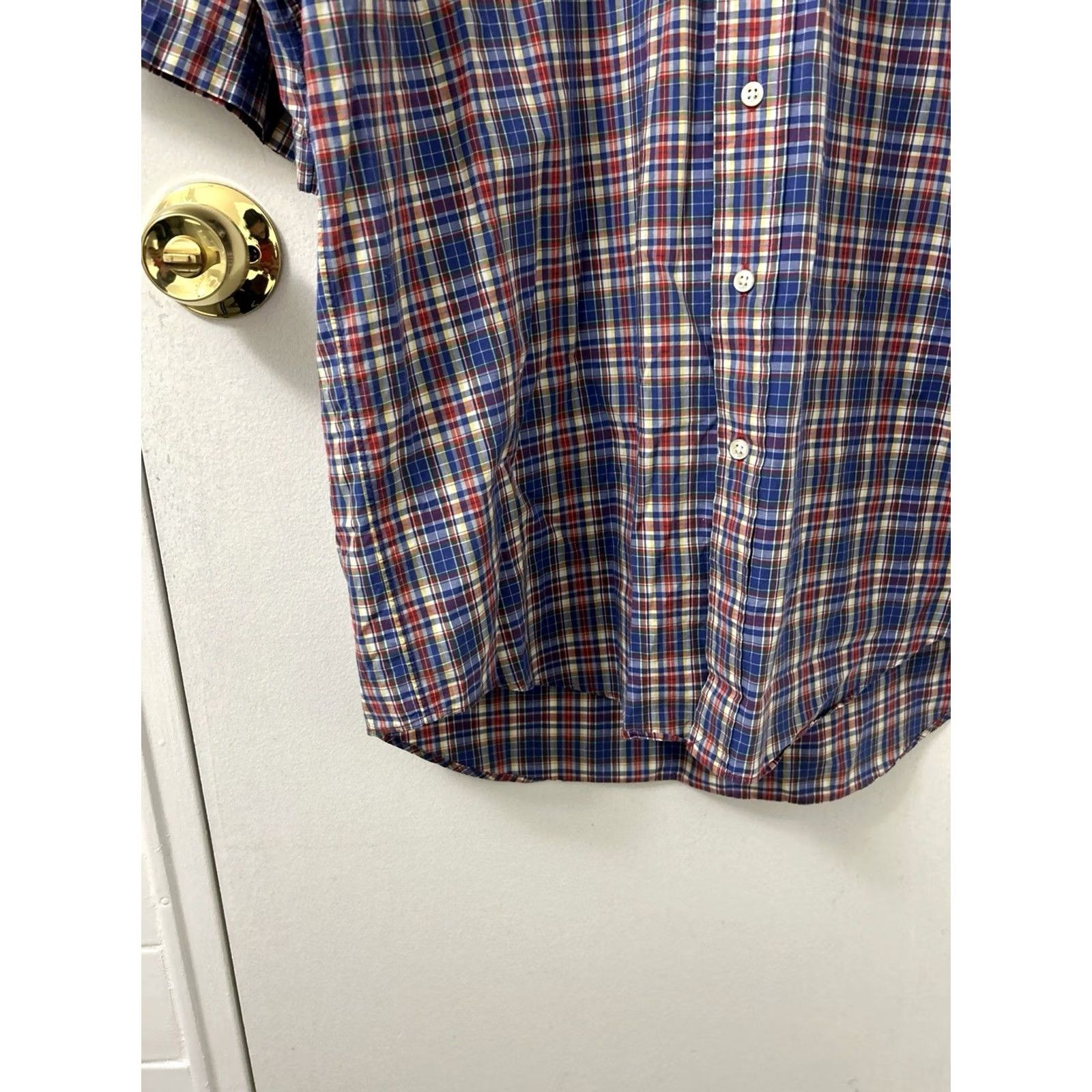 Ralph Lauren VINTAGE Ralph Lauren Blake Shirt Mens Medium Blue Red Plaid Short Sleeve Button Down Size US M / EU 48-50 / 2 - 7 Thumbnail