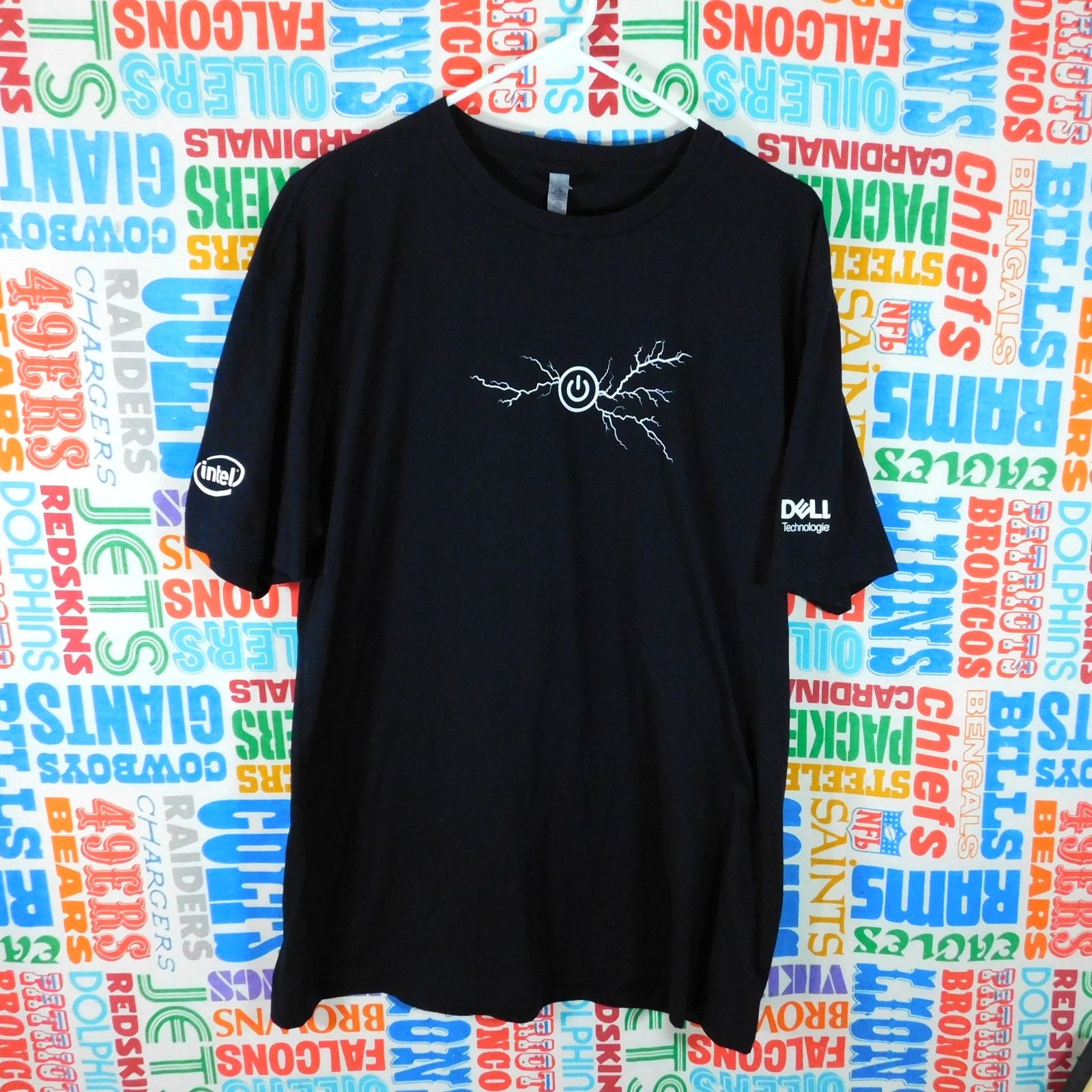 Next Level Intel Power Up Lightning Graphic Tee Size XL Double Sided Size US XL / EU 56 / 4 - 1 Thumbnail