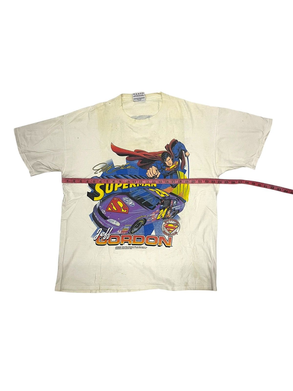 DC Comics × NASCAR × Vintage vintage Distressed 1999 Jeff Gordon Superman NASCAR Racing Size US XL / EU 56 / 4 - 4 Thumbnail