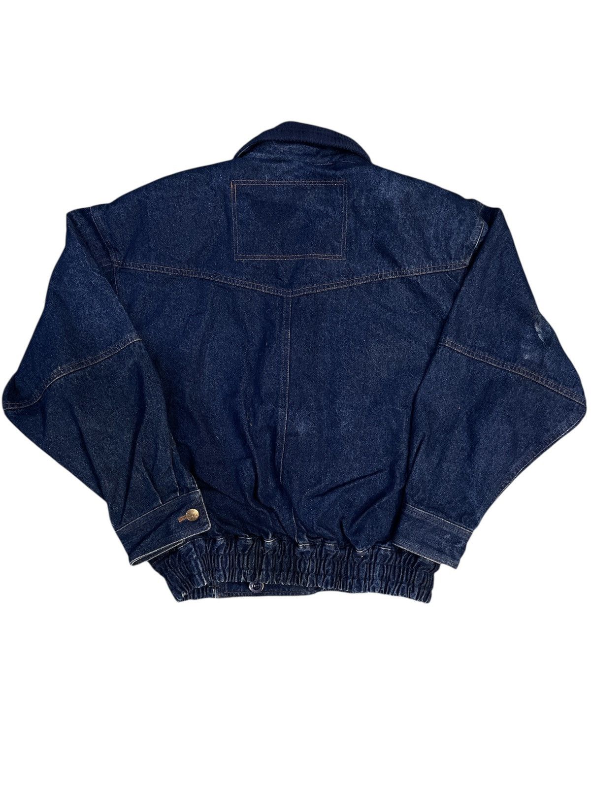 Japanese Brand Pia Sport Vintage Denim Bomber Jacket 90s Inspired IS Size US L / EU 52-54 / 3 - 3 Thumbnail